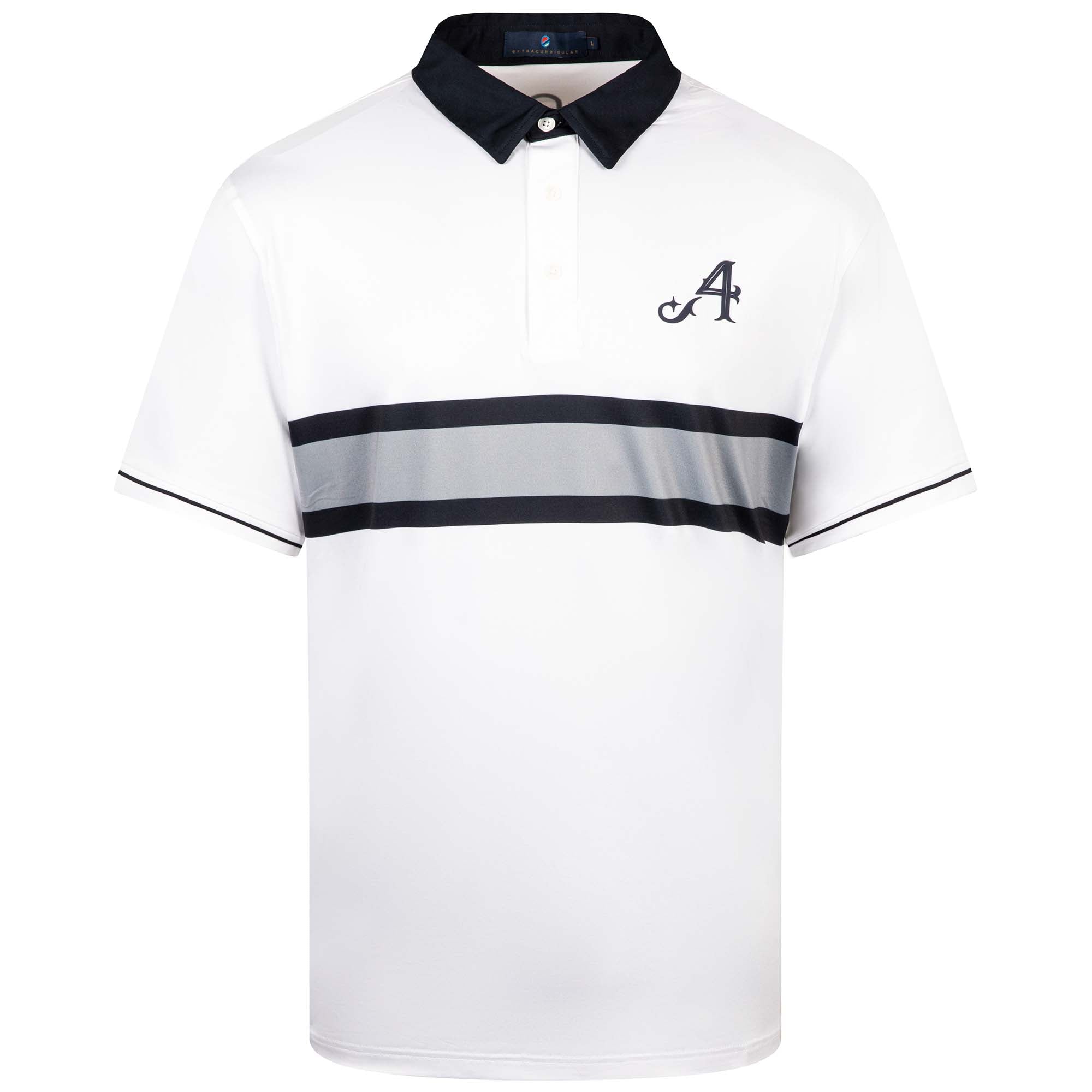 Extracurricular Golf Men's Striped Jersey Polo Shirt XL