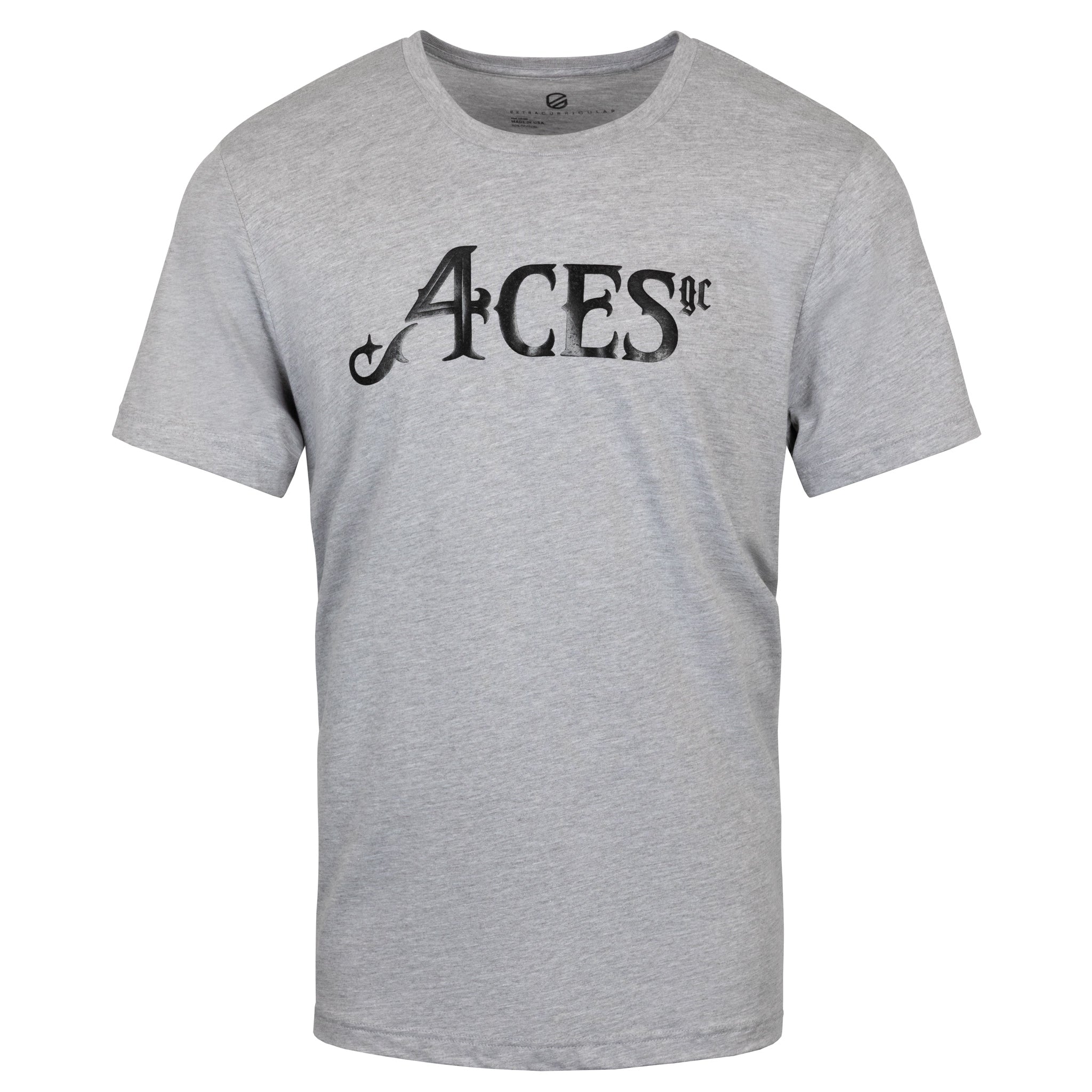 4ACES GC CENTER TEE | HEATHER GREY