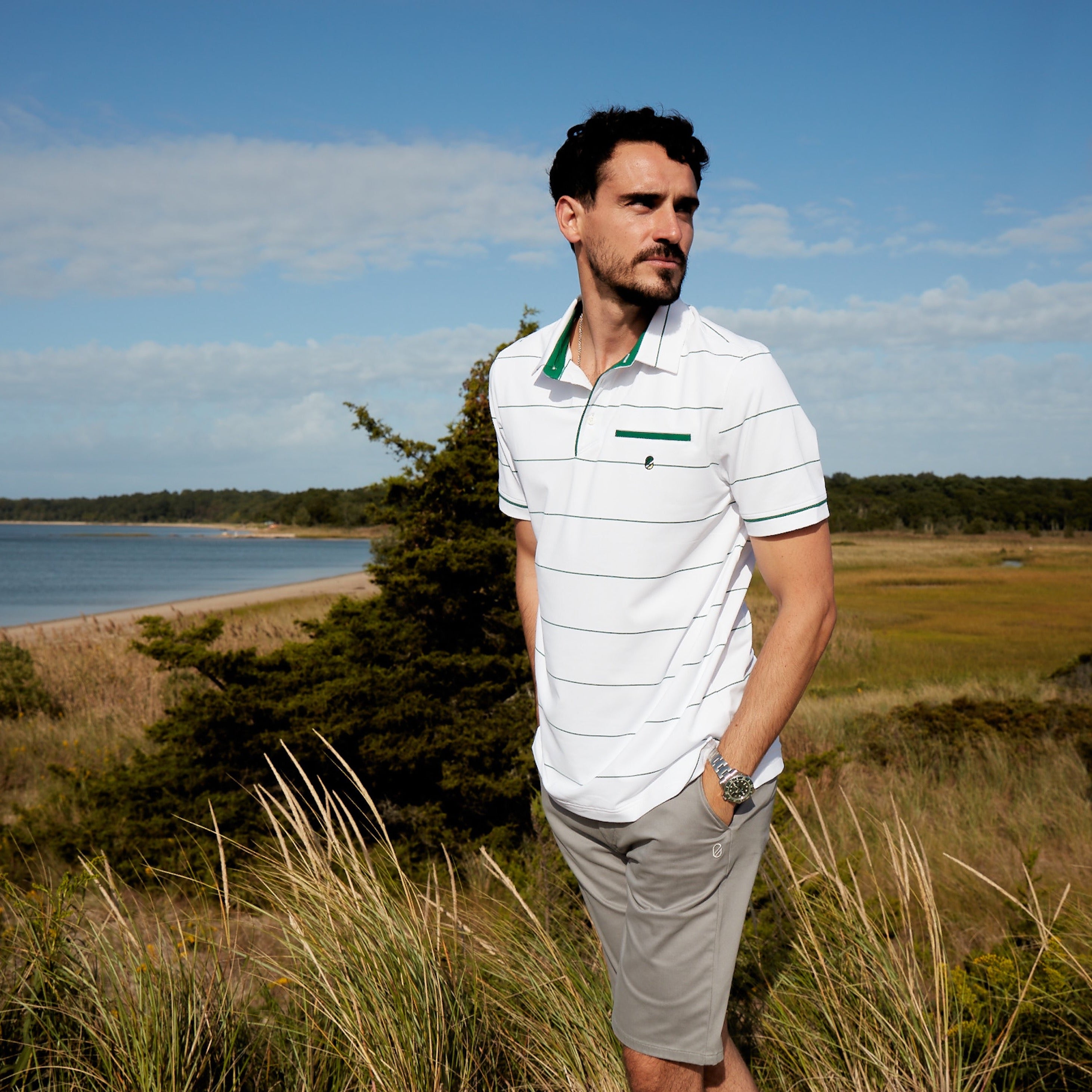 RABAT POLO | BRIGHT WHITE STRIPE