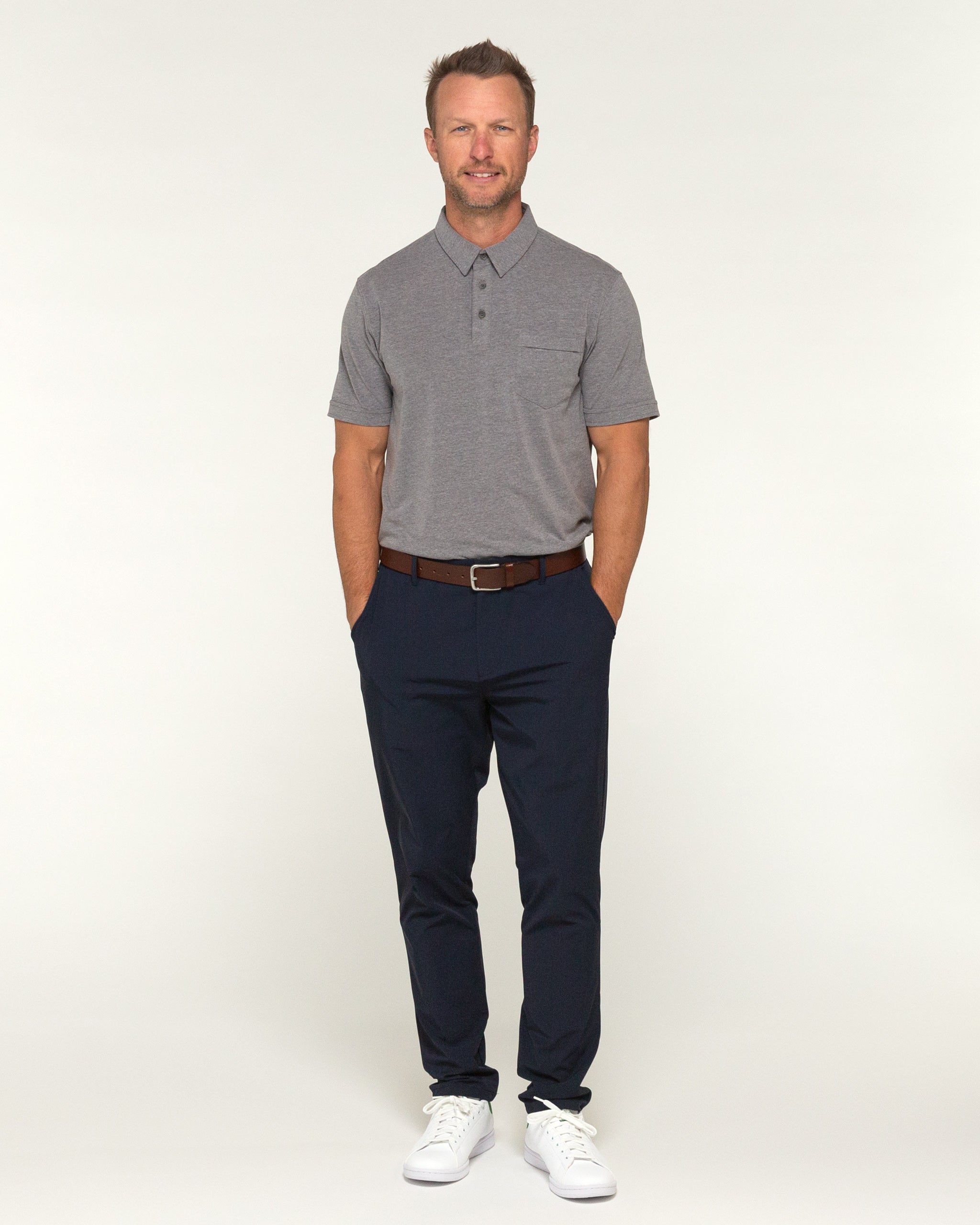 Auxiliary Polo | Heather Grey