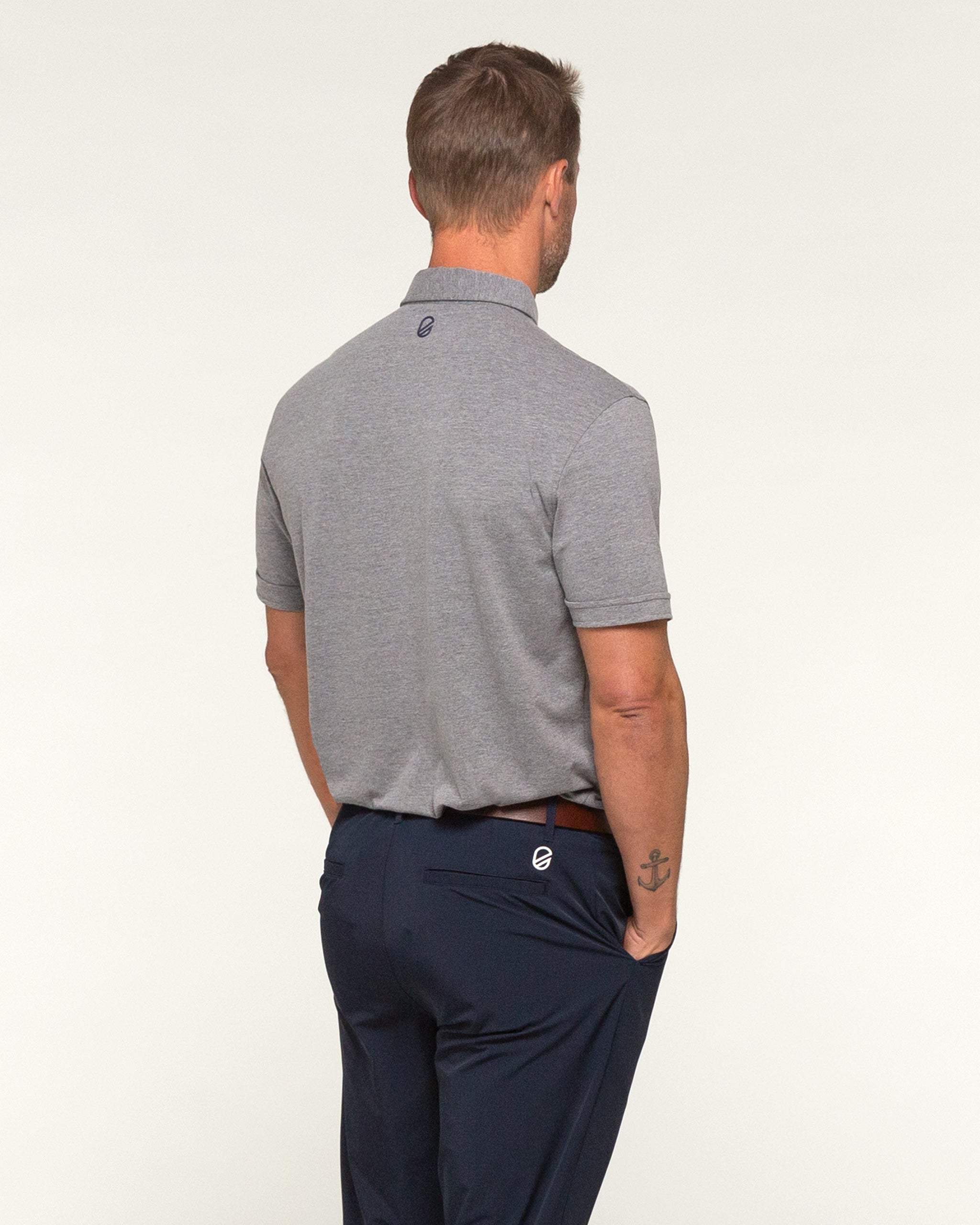 Auxiliary Polo | Heather Grey