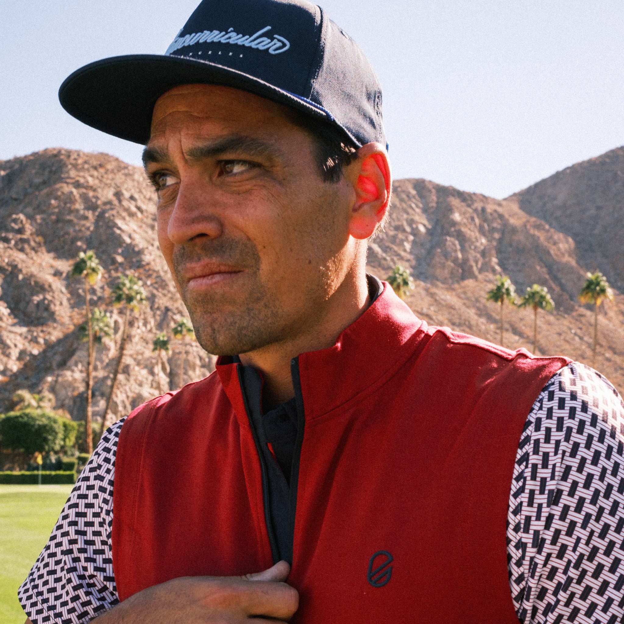 TechSoft Avery 1/4 Zip Vest | Rhubarb