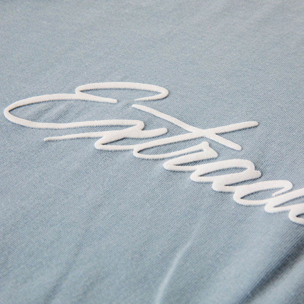 Script Tee | Light Blue