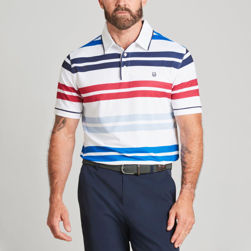 BIGGIE POLO | RED AND BLUE STRIPE