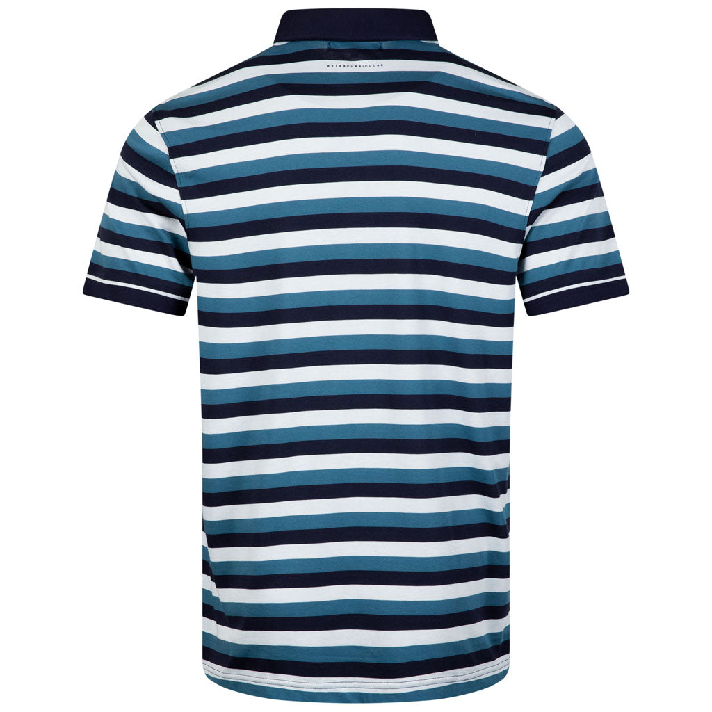 ROLLER POCKET POLO | BLUE WING TEAL STRIPE