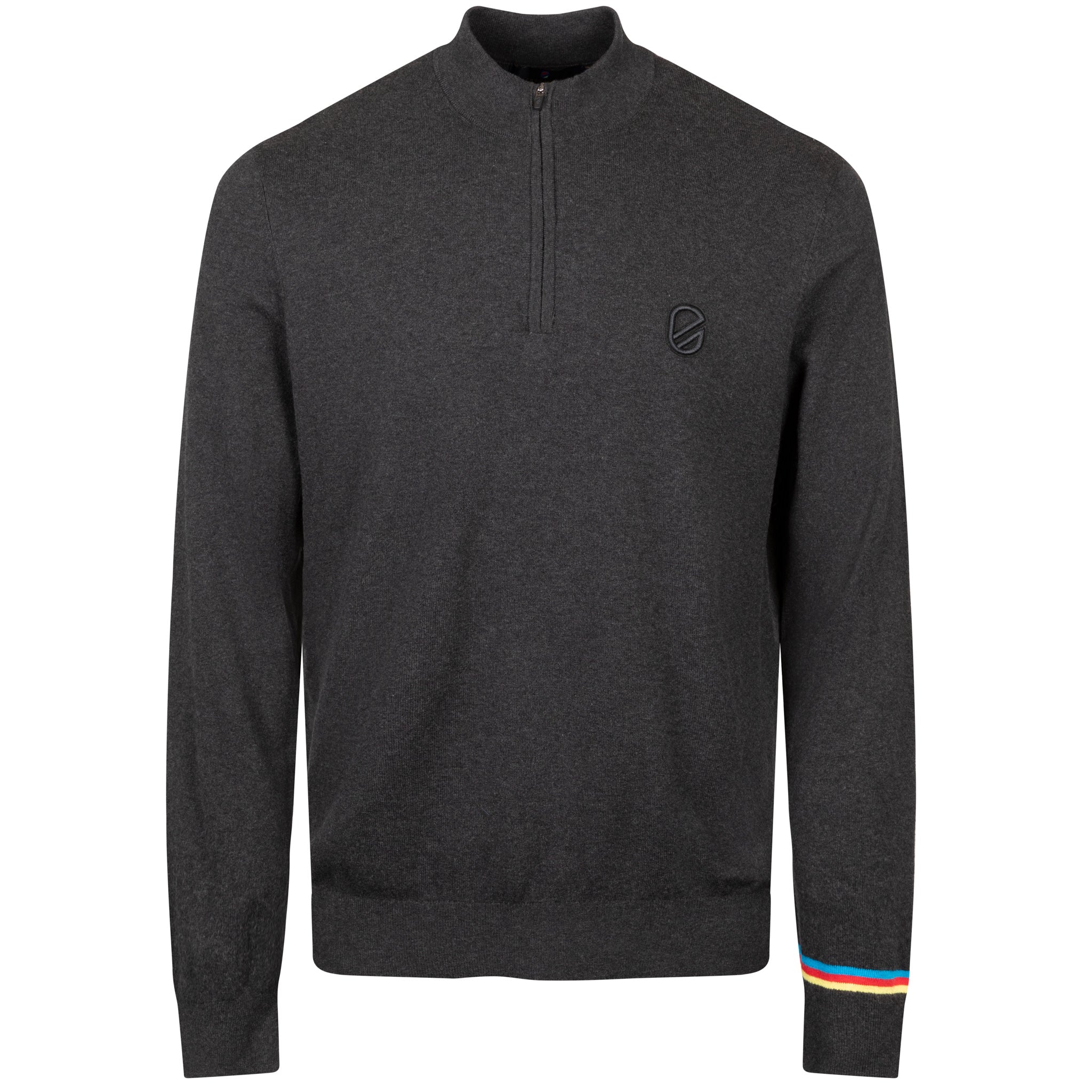 Coty 1/4 Zip Sweater Logo | Heather Charcoal