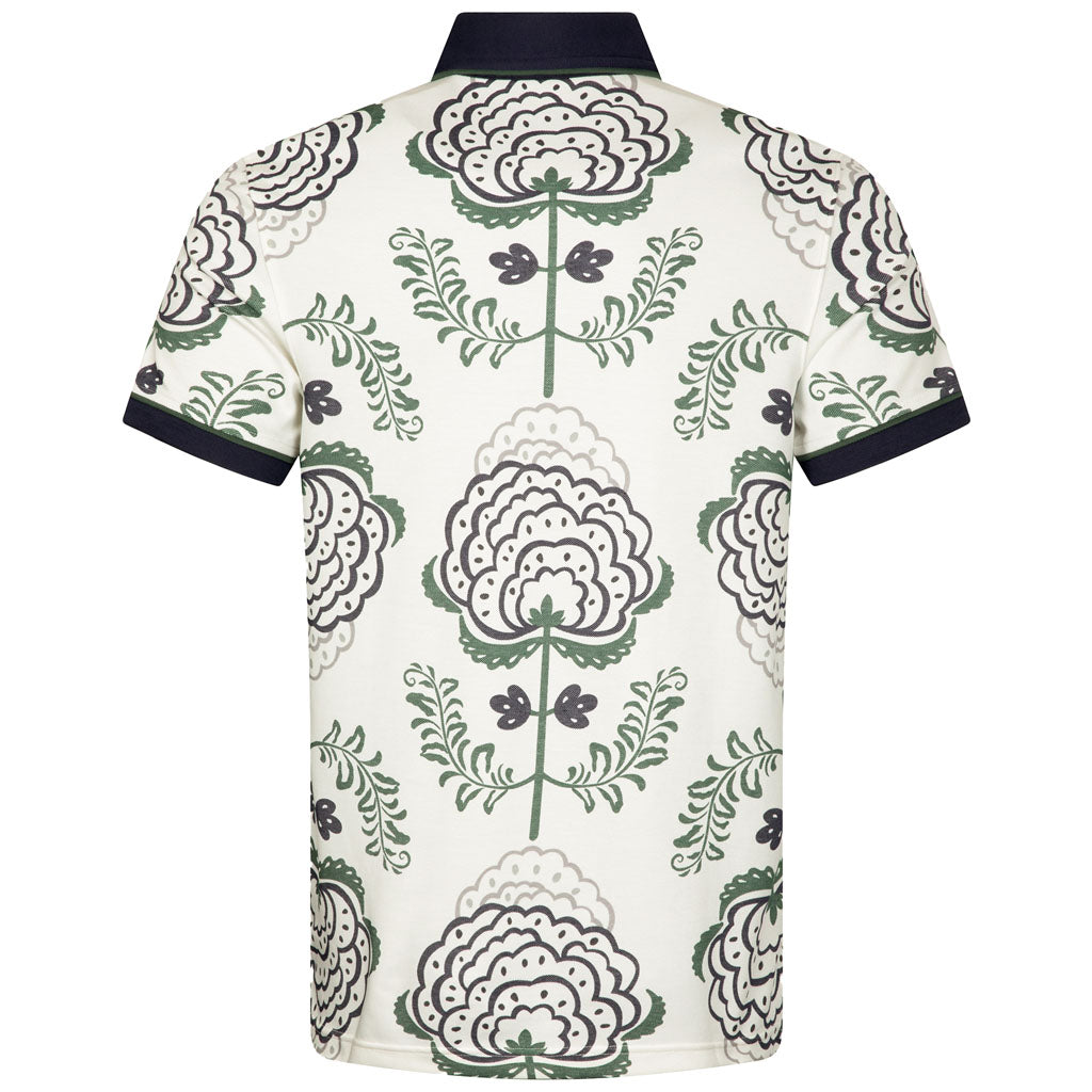 BAROQUE PIQUE POLO | JUNGLE GREEN FLORAL