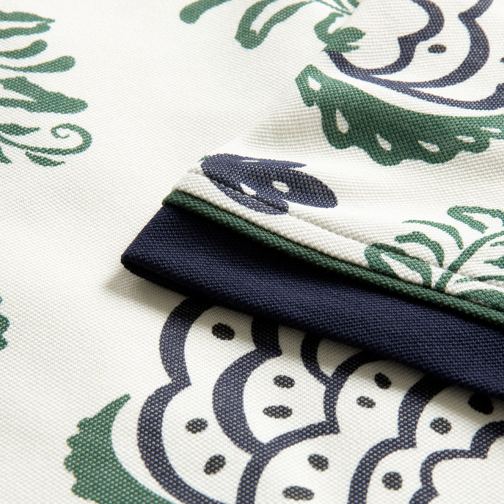 BAROQUE PIQUE POLO | JUNGLE GREEN FLORAL