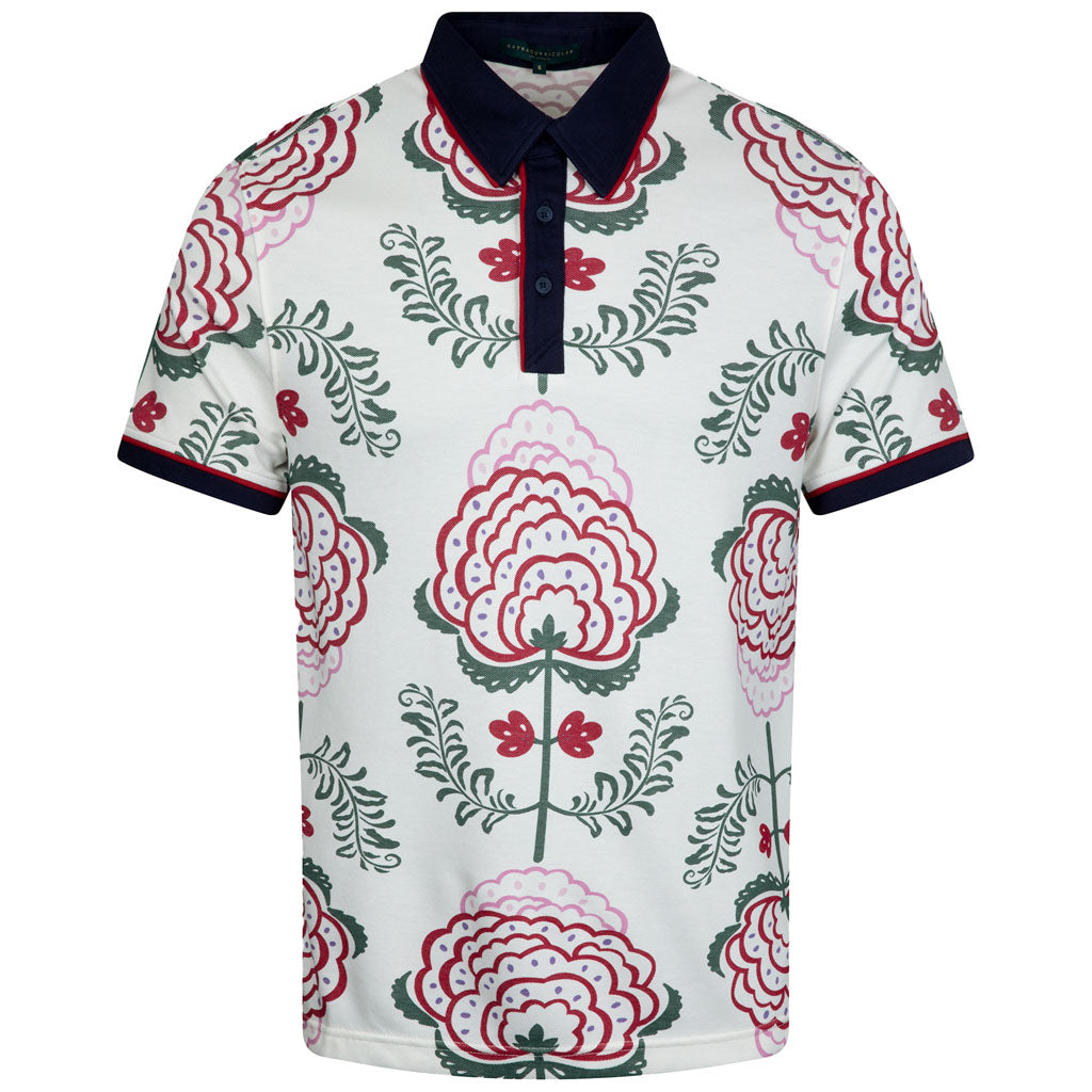 BAROQUE PIQUE POLO | RIO RED FLORAL