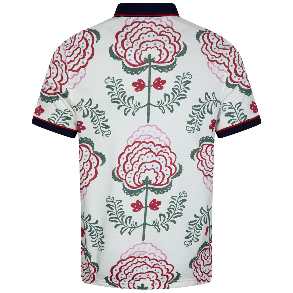 BAROQUE PIQUE POLO | RIO RED FLORAL