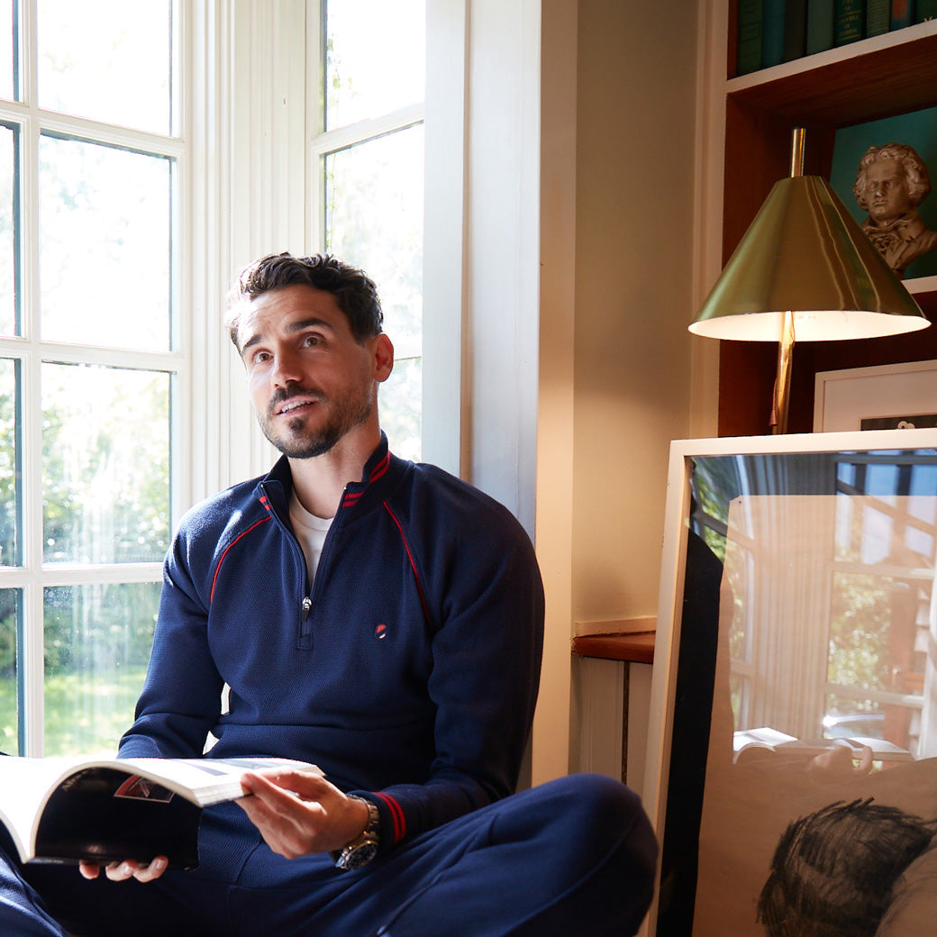 Malara 1/4 Zip Knit | Maritime