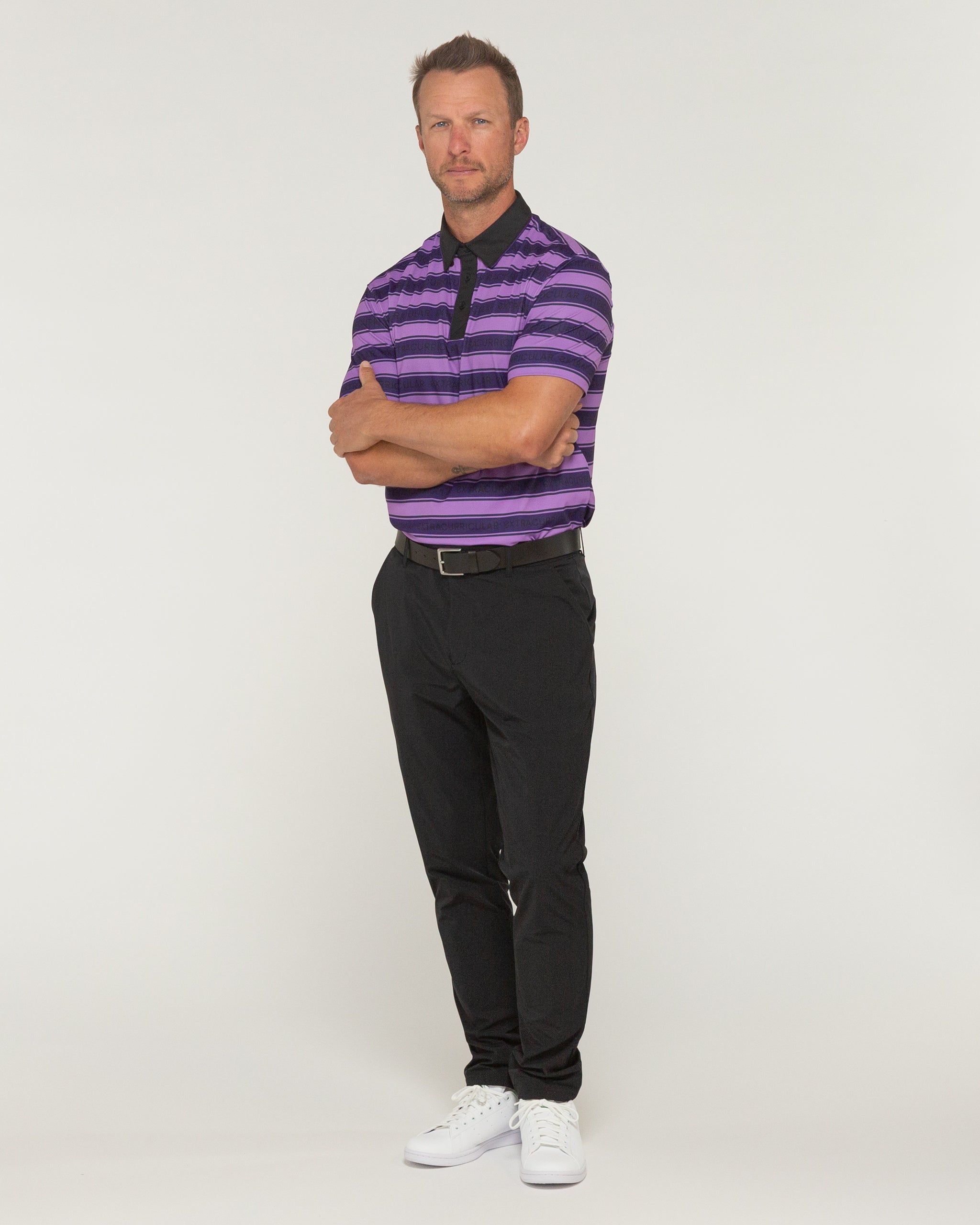 Flex Polo | Bellflower Stripe