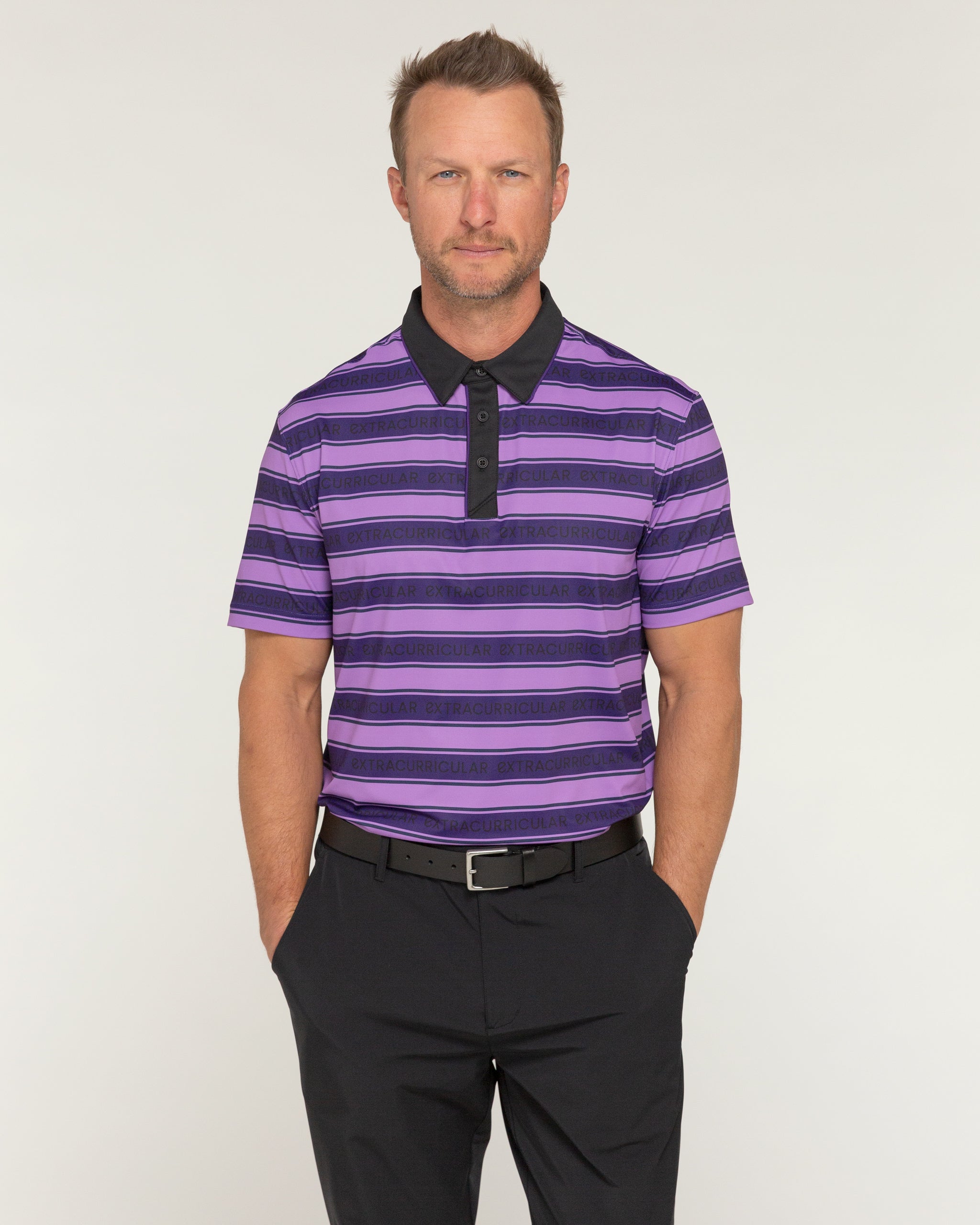 Flex Polo | Bellflower Stripe