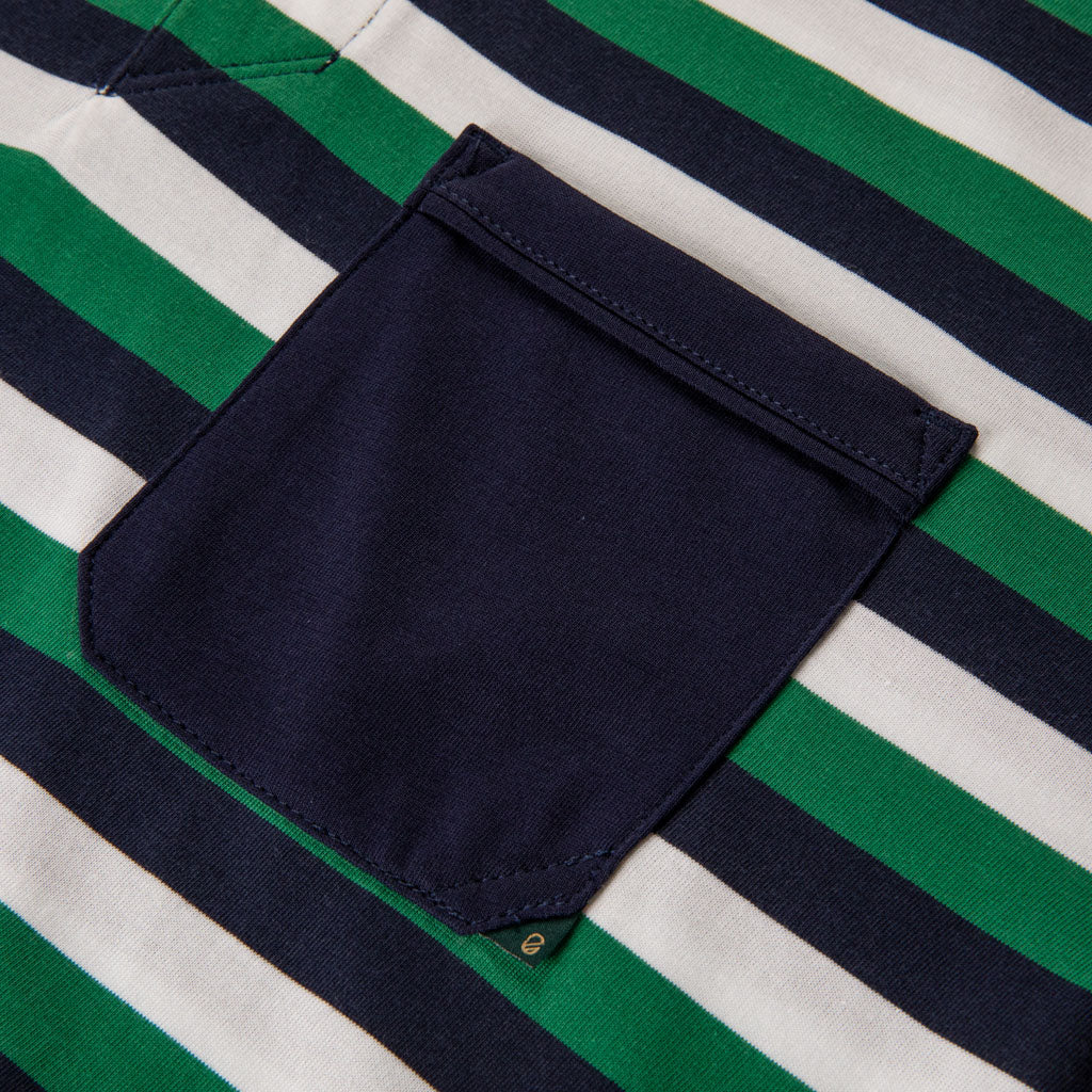 Roller Rocket Polo | Verdant Green Stripe