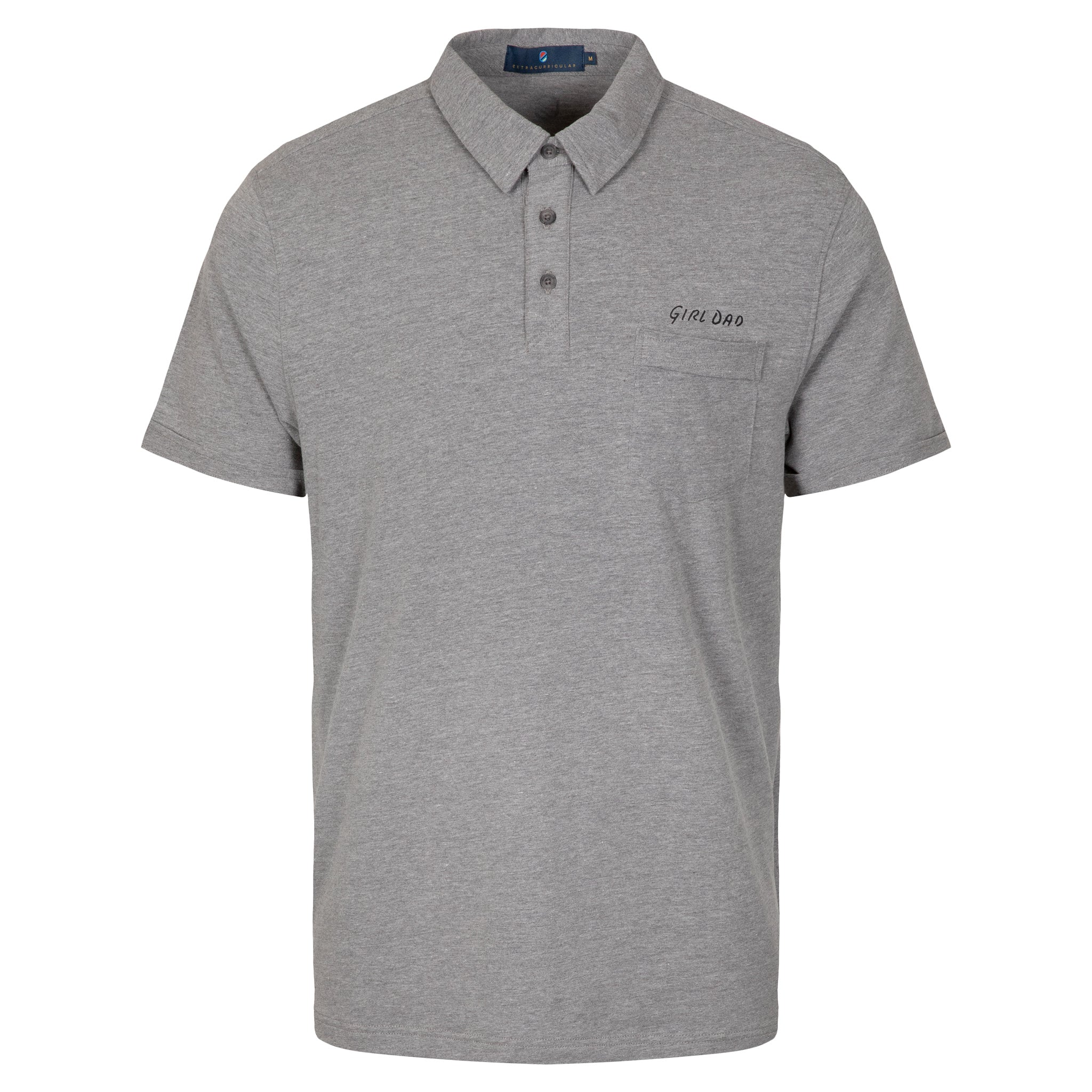 AK "GIRL DAD" POLO | HEATHER GREY