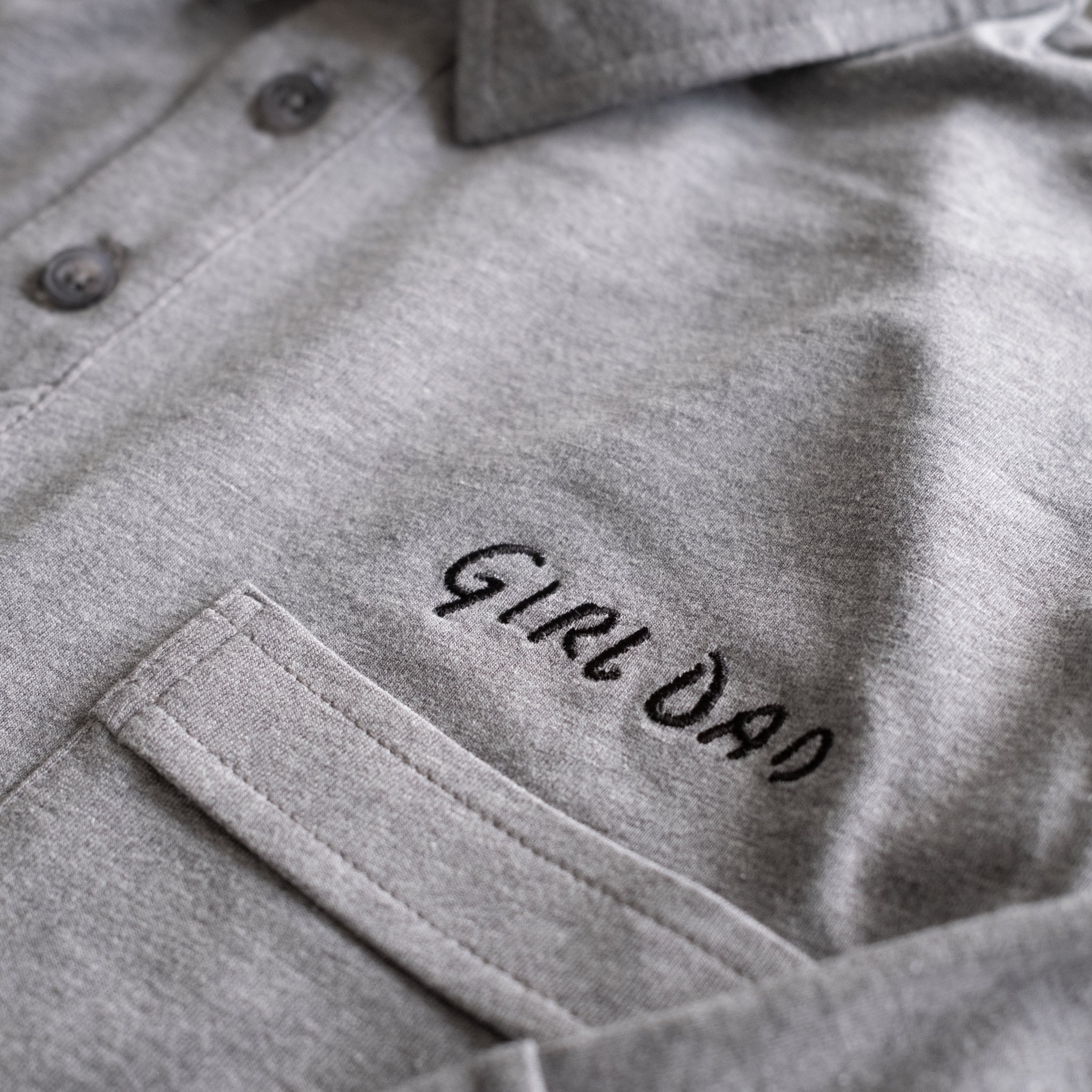 AK "GIRL DAD" POLO | HEATHER GREY