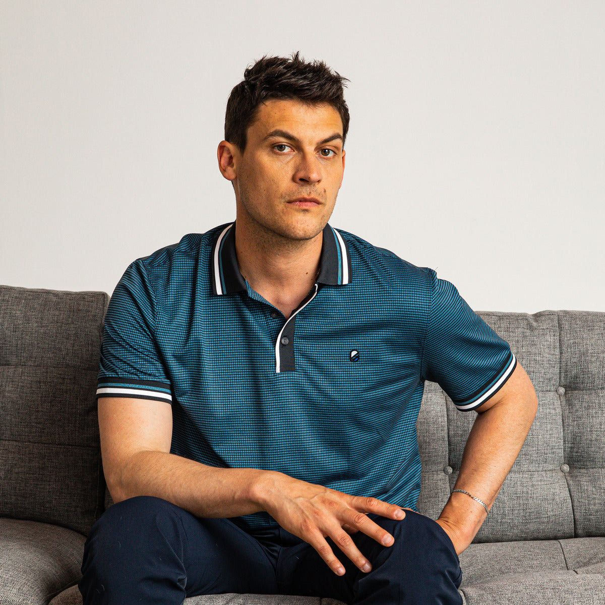 Harlequin Polo | Blue Check