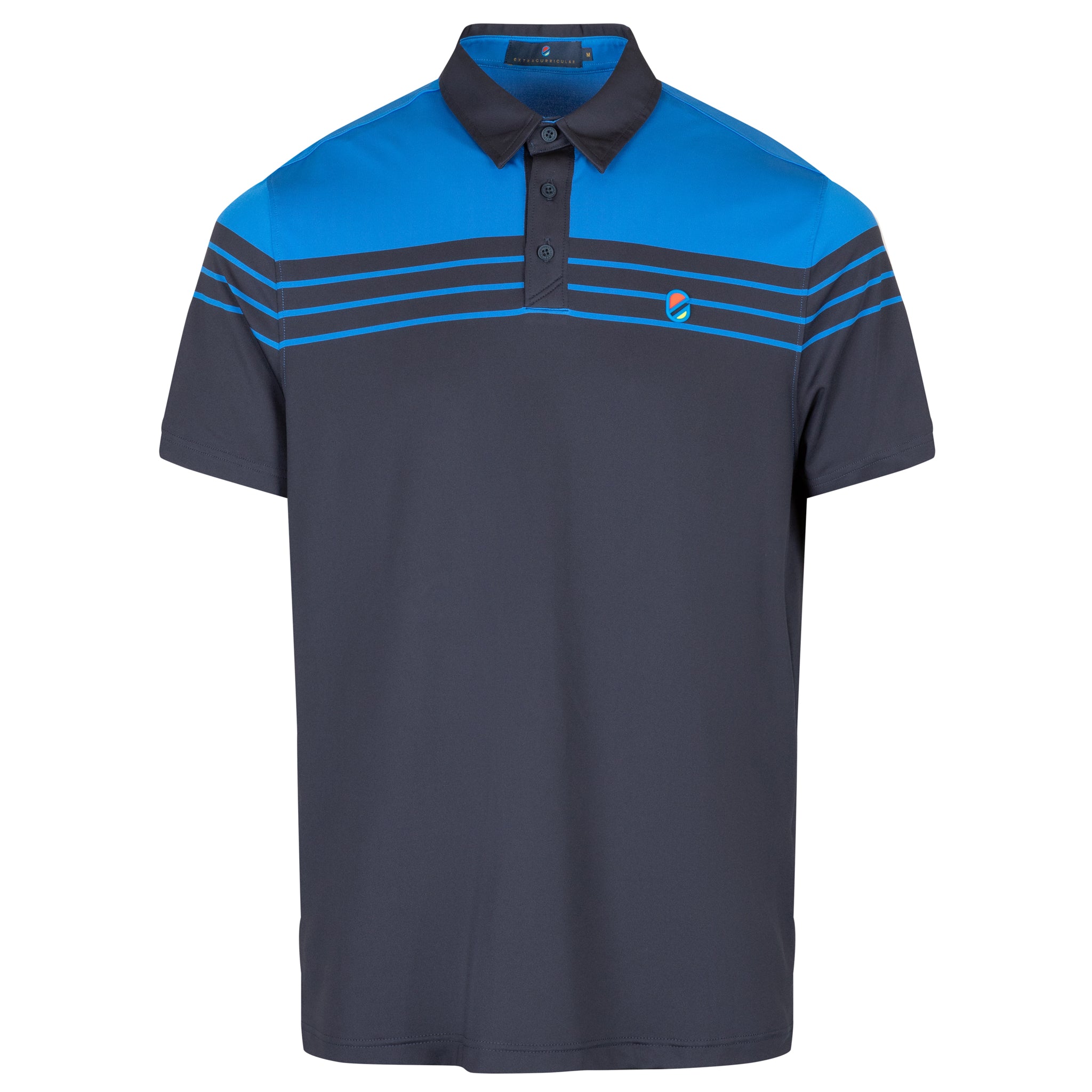Horizon Polo | Navy and Victoria Blue Stripe