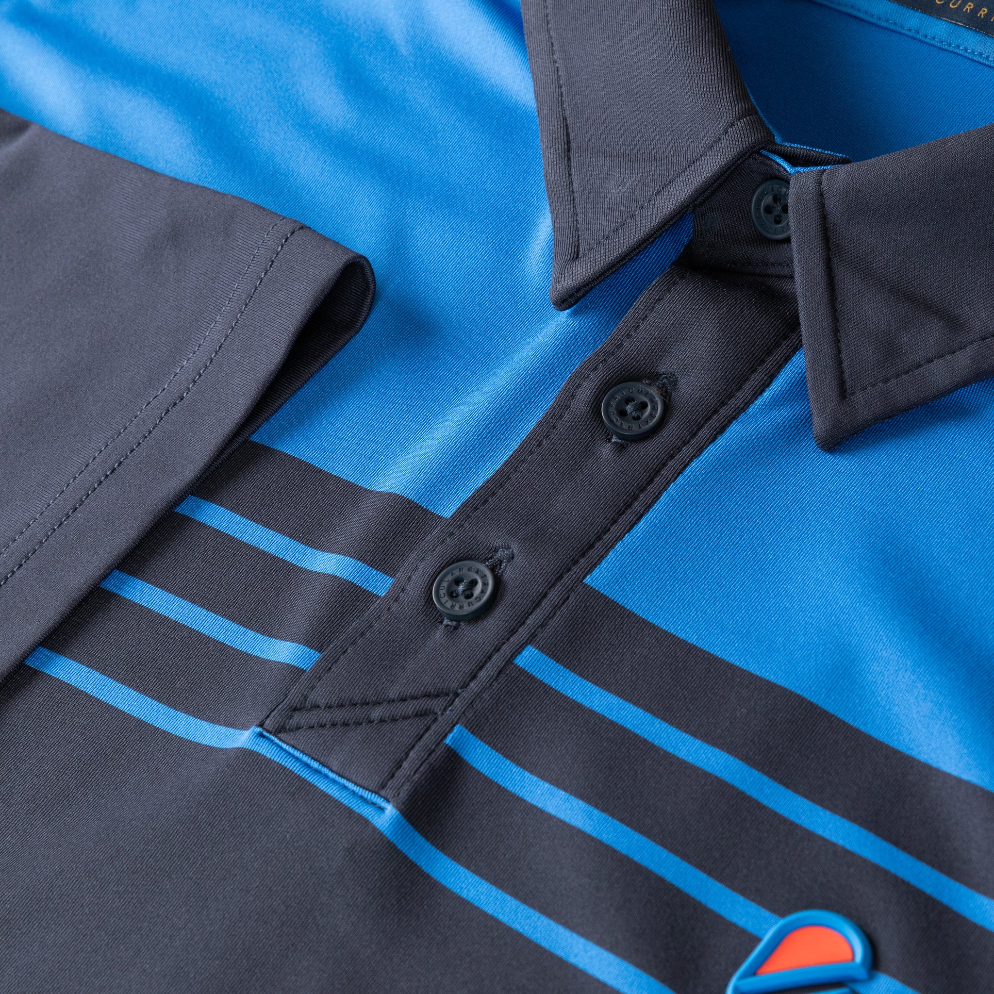 Horizon Polo | Navy and Victoria Blue Stripe