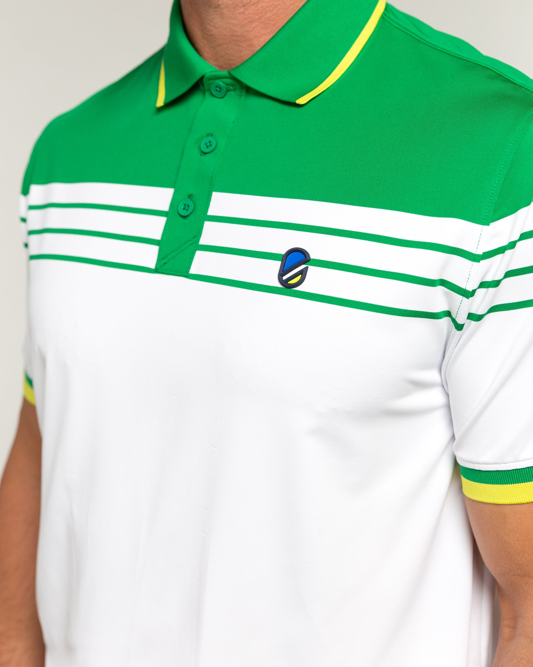 Johnny Polo | Green and White Stripe