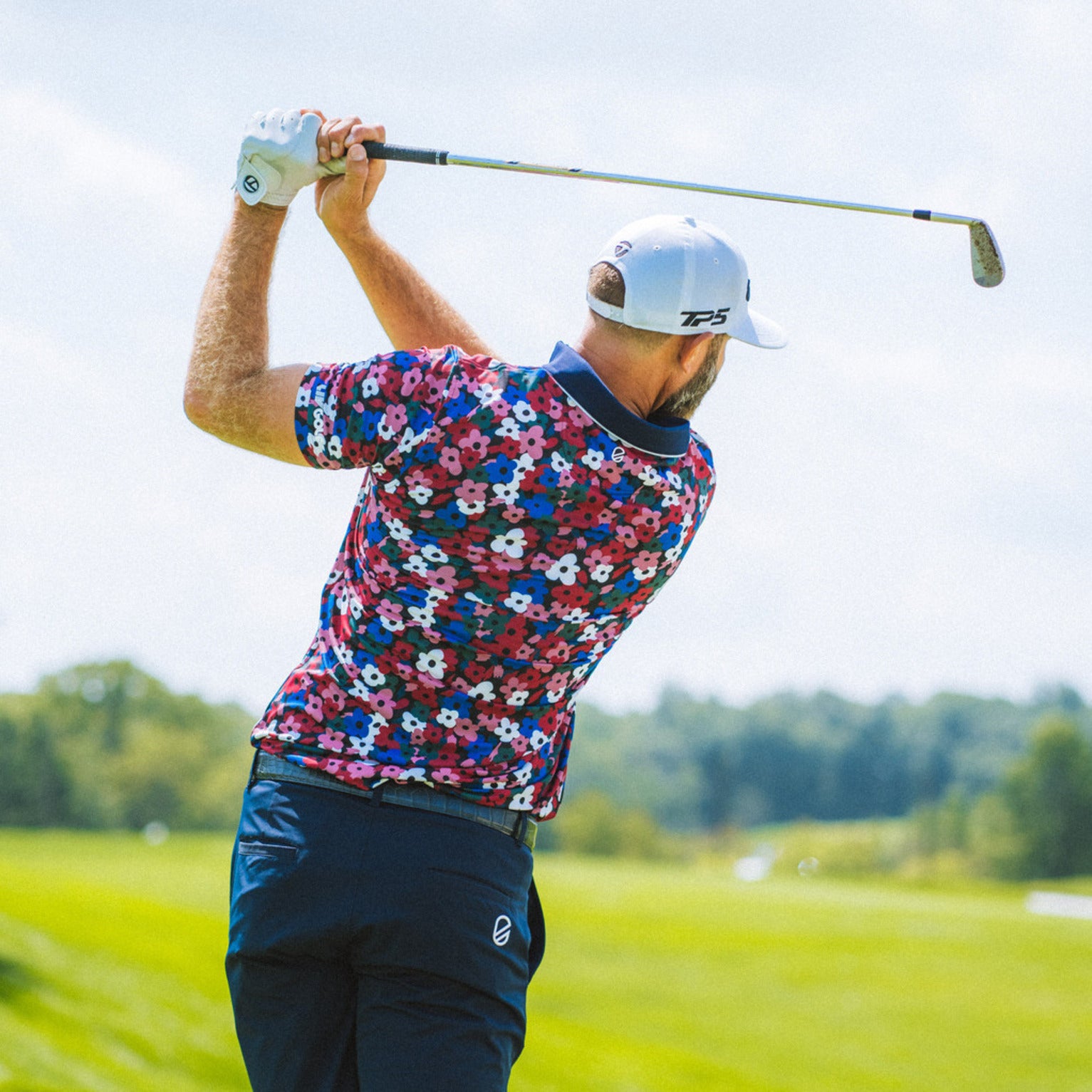 4ACES GC EVERLEIGH FLORAL POLO | RED FLORAL