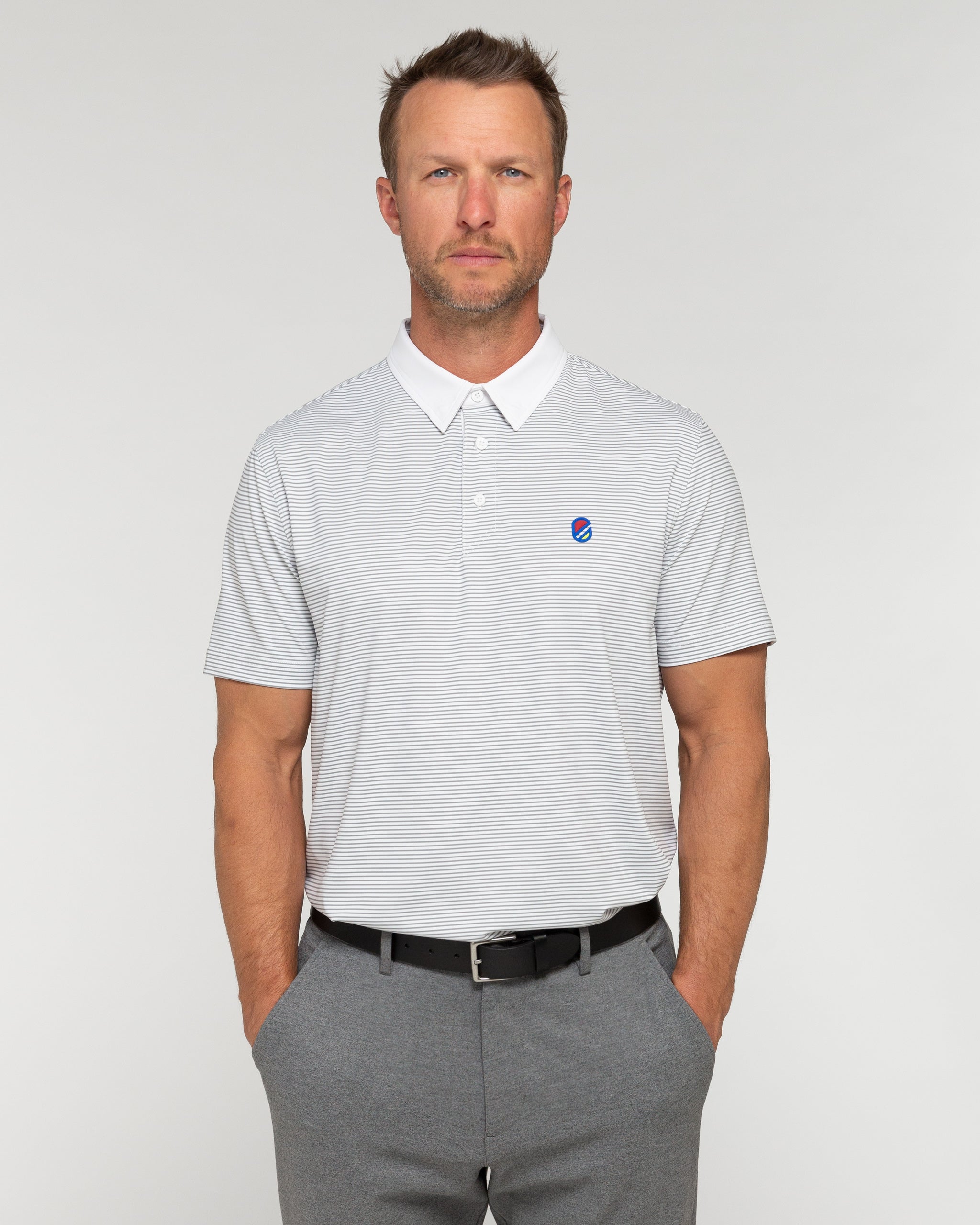 Manny Polo | Grey Stripe