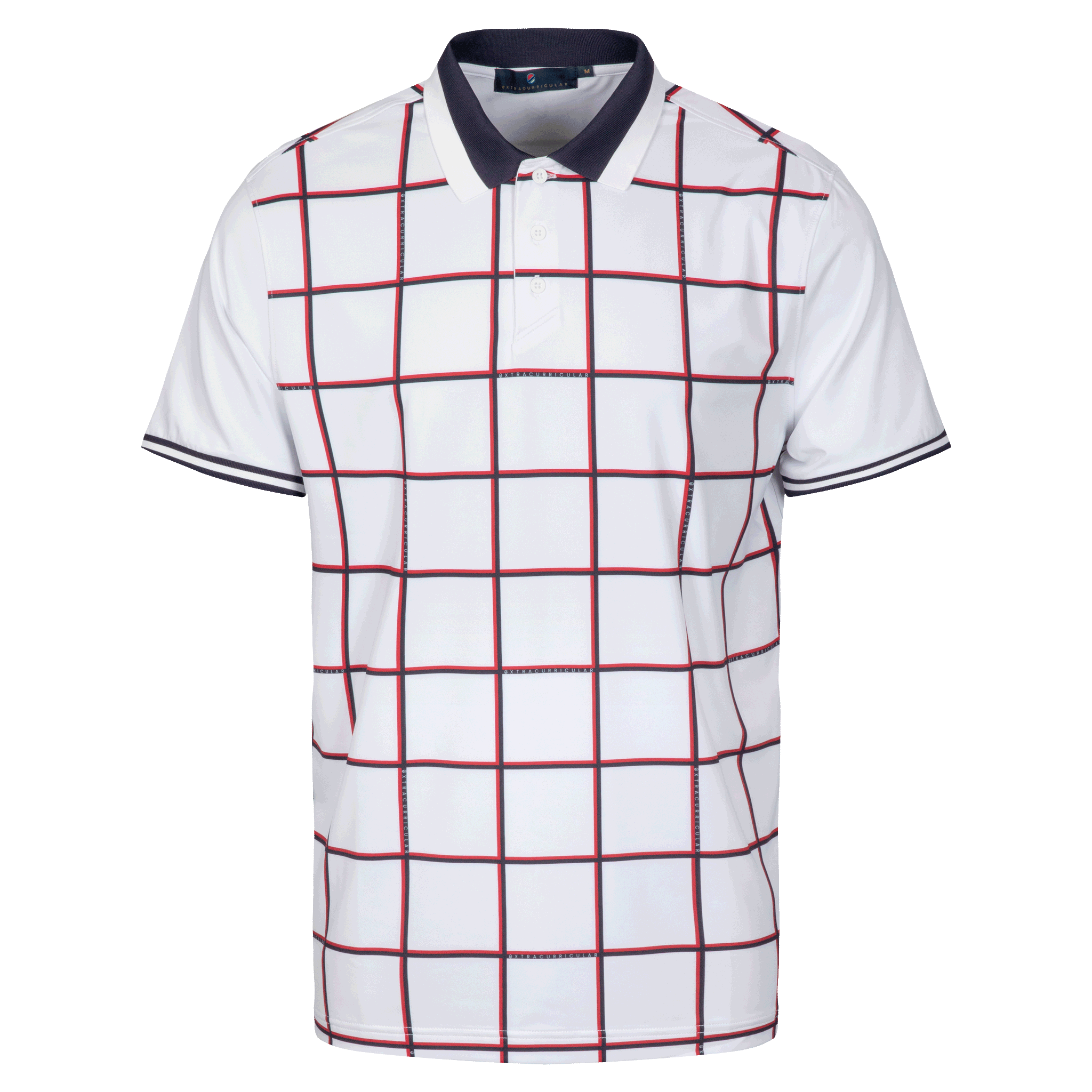 PLATT POLO | BRIGHT WHITE GRID