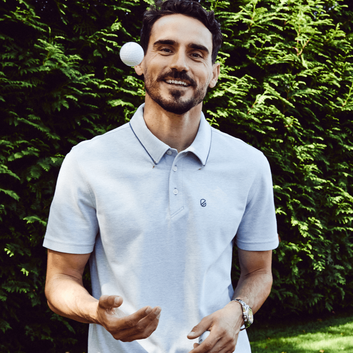 MERIT PIQUE POLO | BLUE ASHES