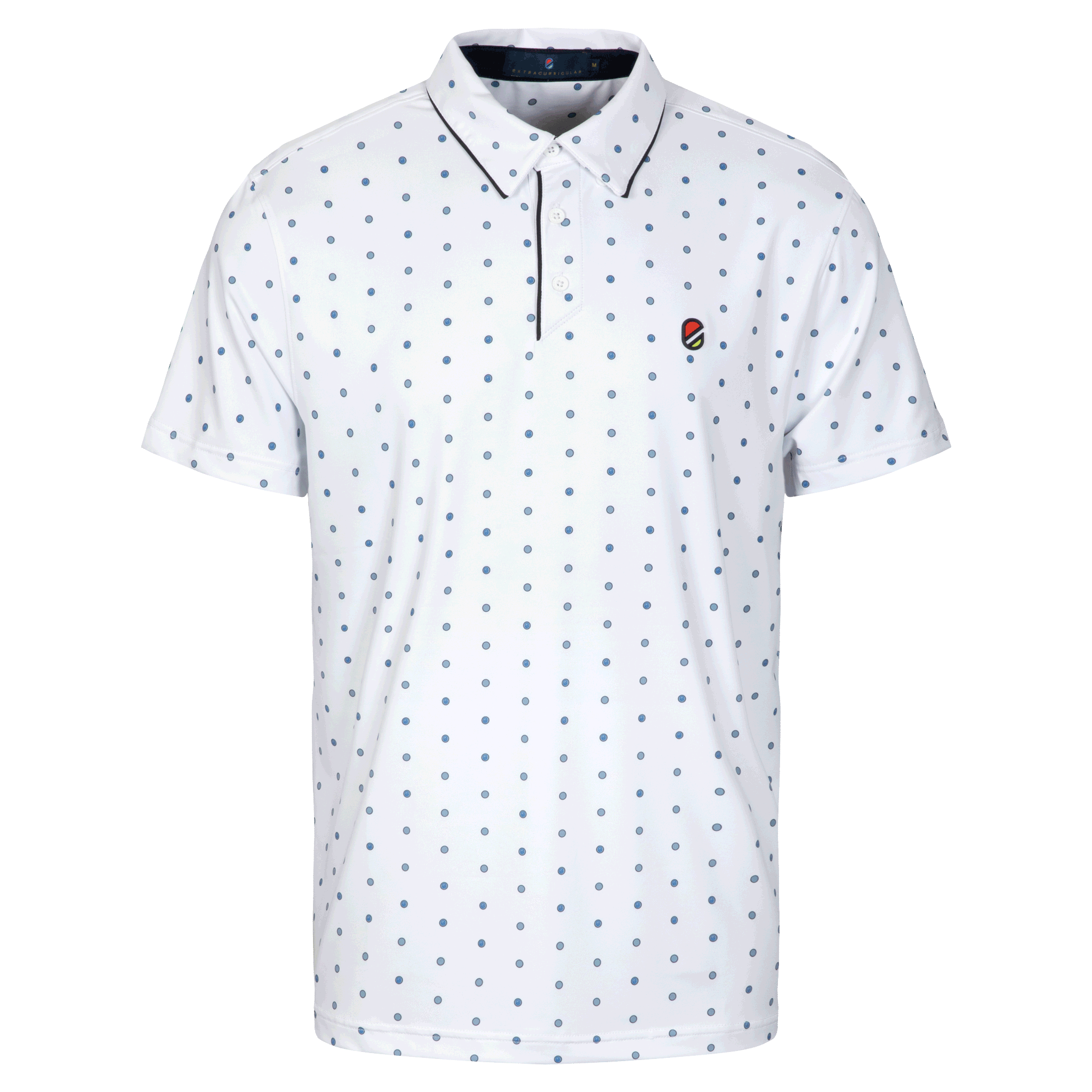 SPOTTED POLO | BRIGHT WHITE DOT