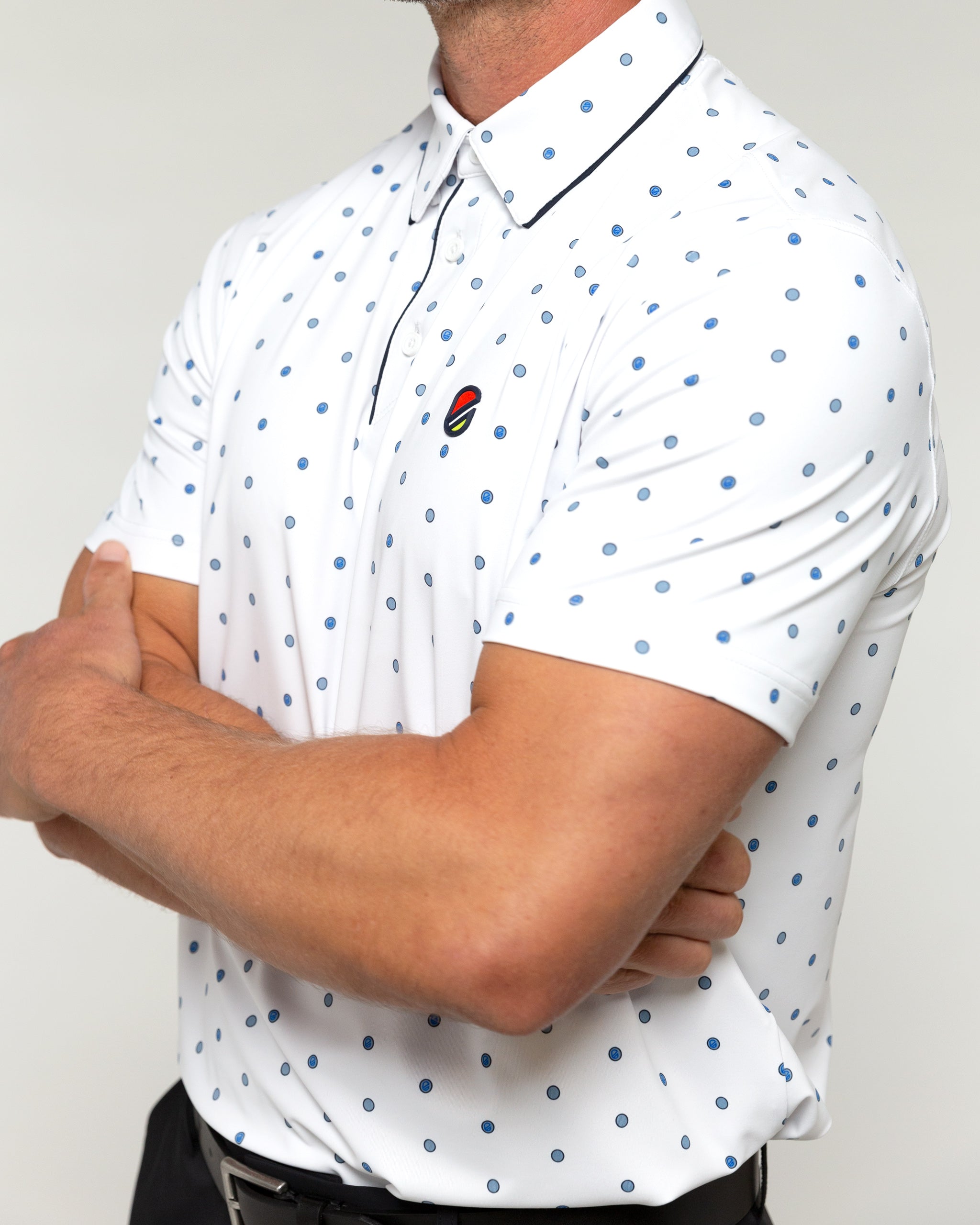 Spotted Polo | Bright White Dot