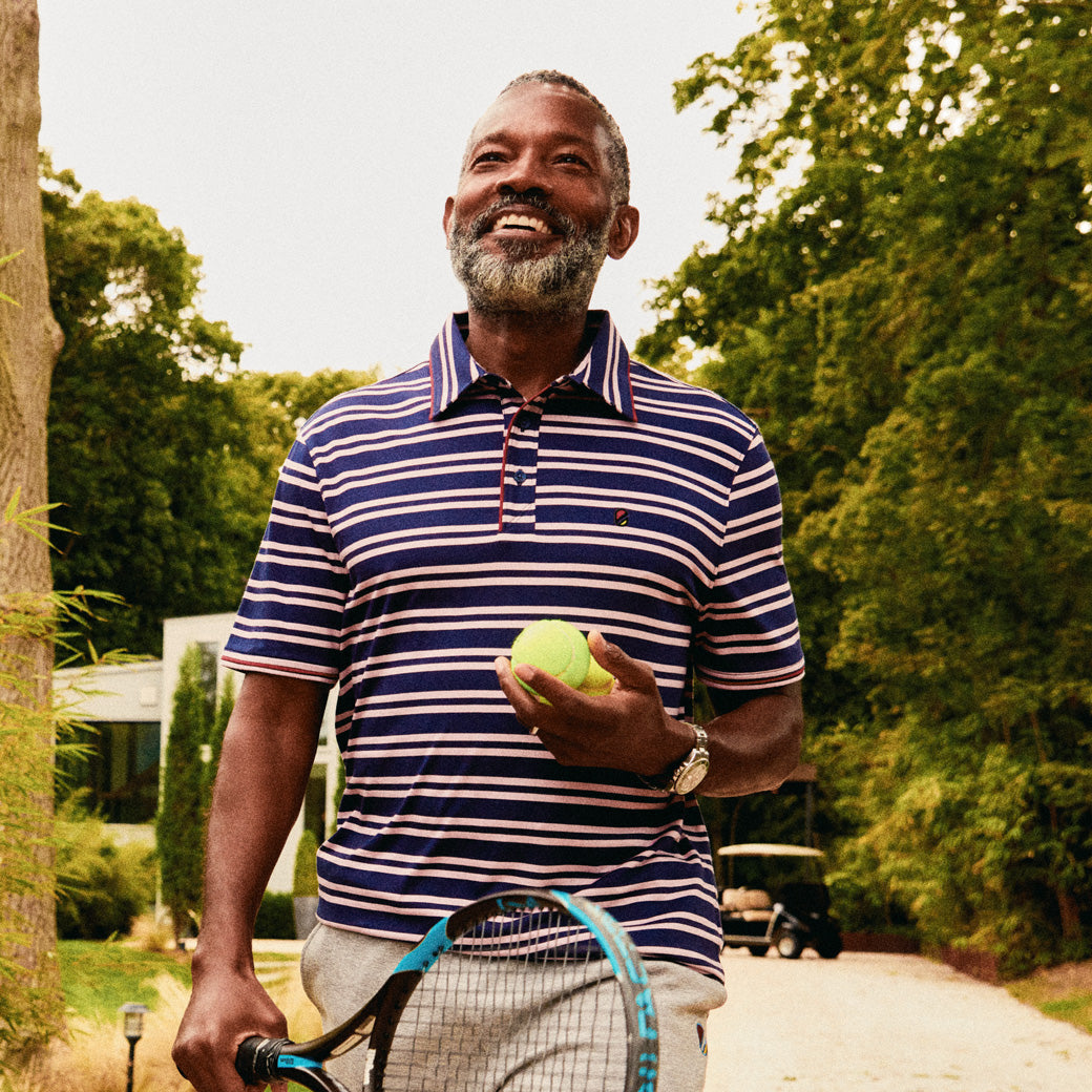 RAIL POLO | MAUVE STRIPE