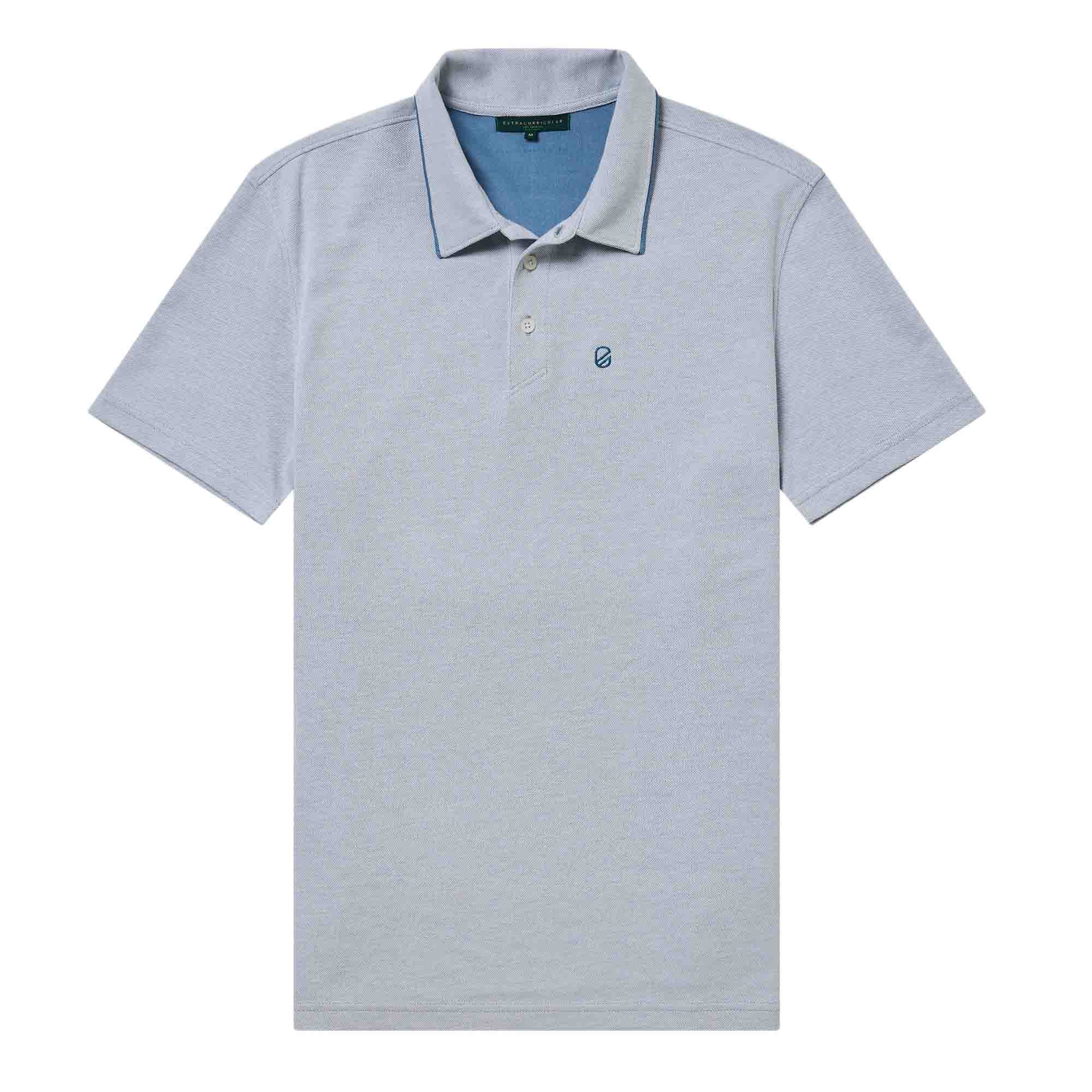 Merit Pique Polo | Blue Ashes
