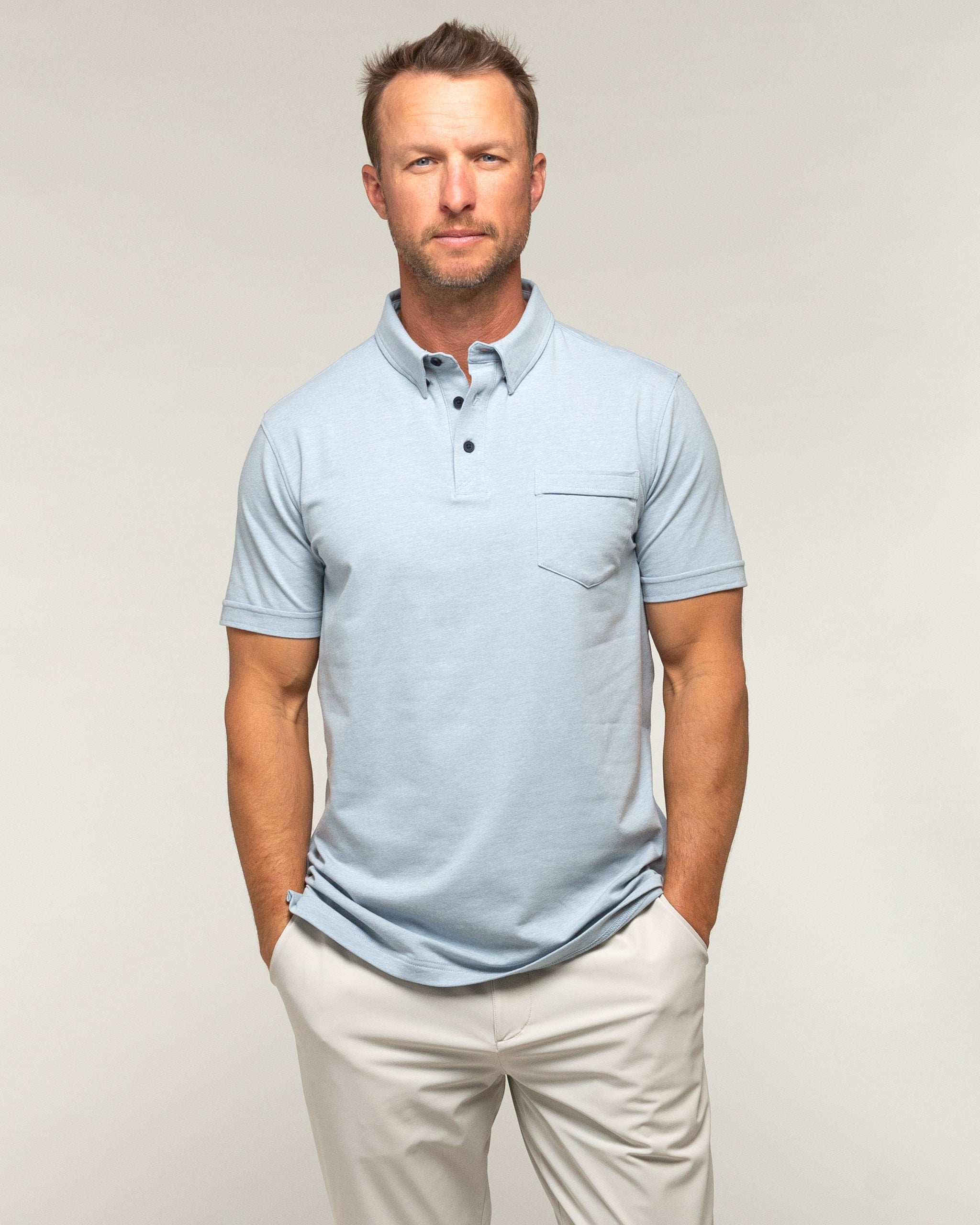 Auxiliary Polo | Dusty Blue