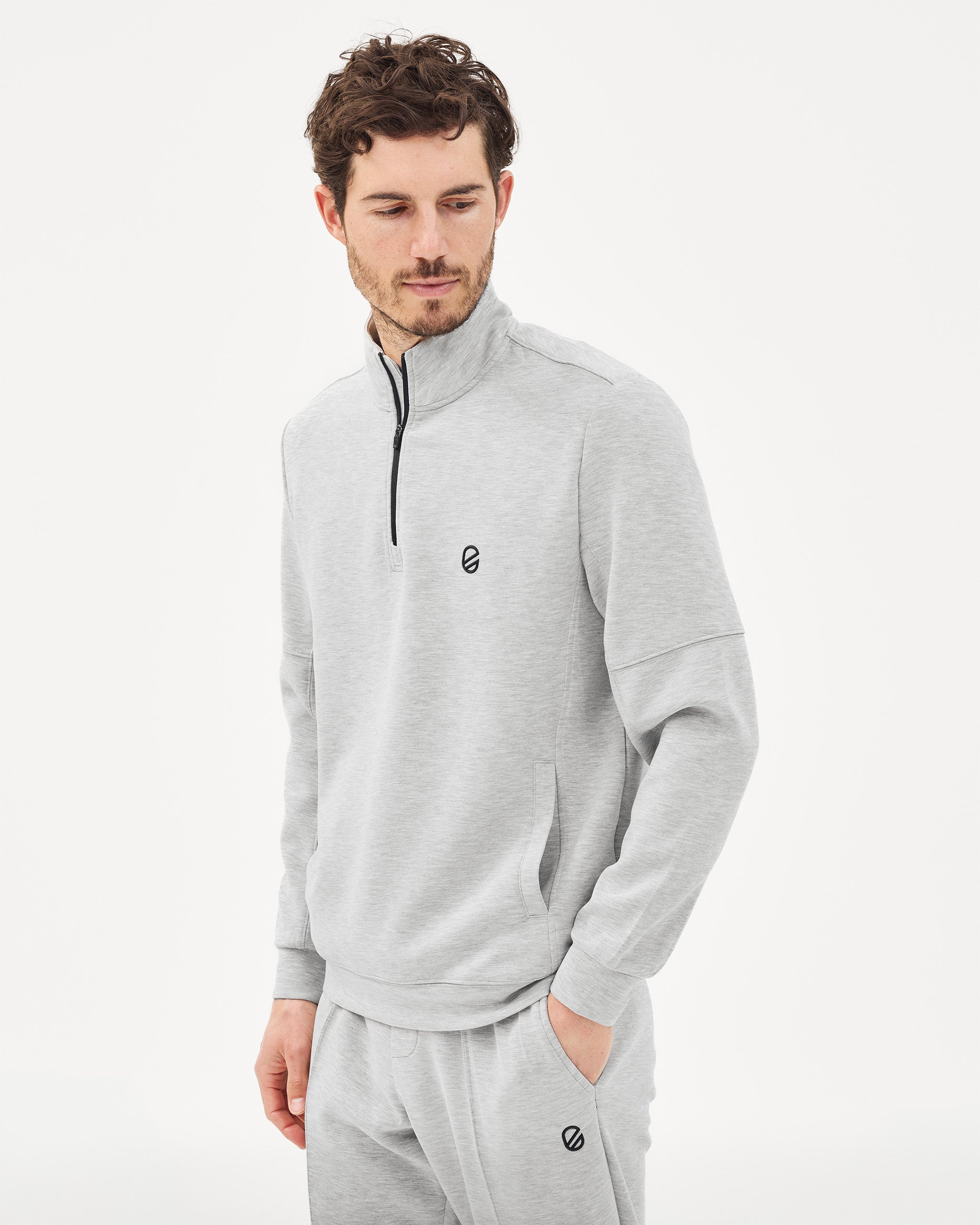 Corbin 1/4 Zip | Heather Grey