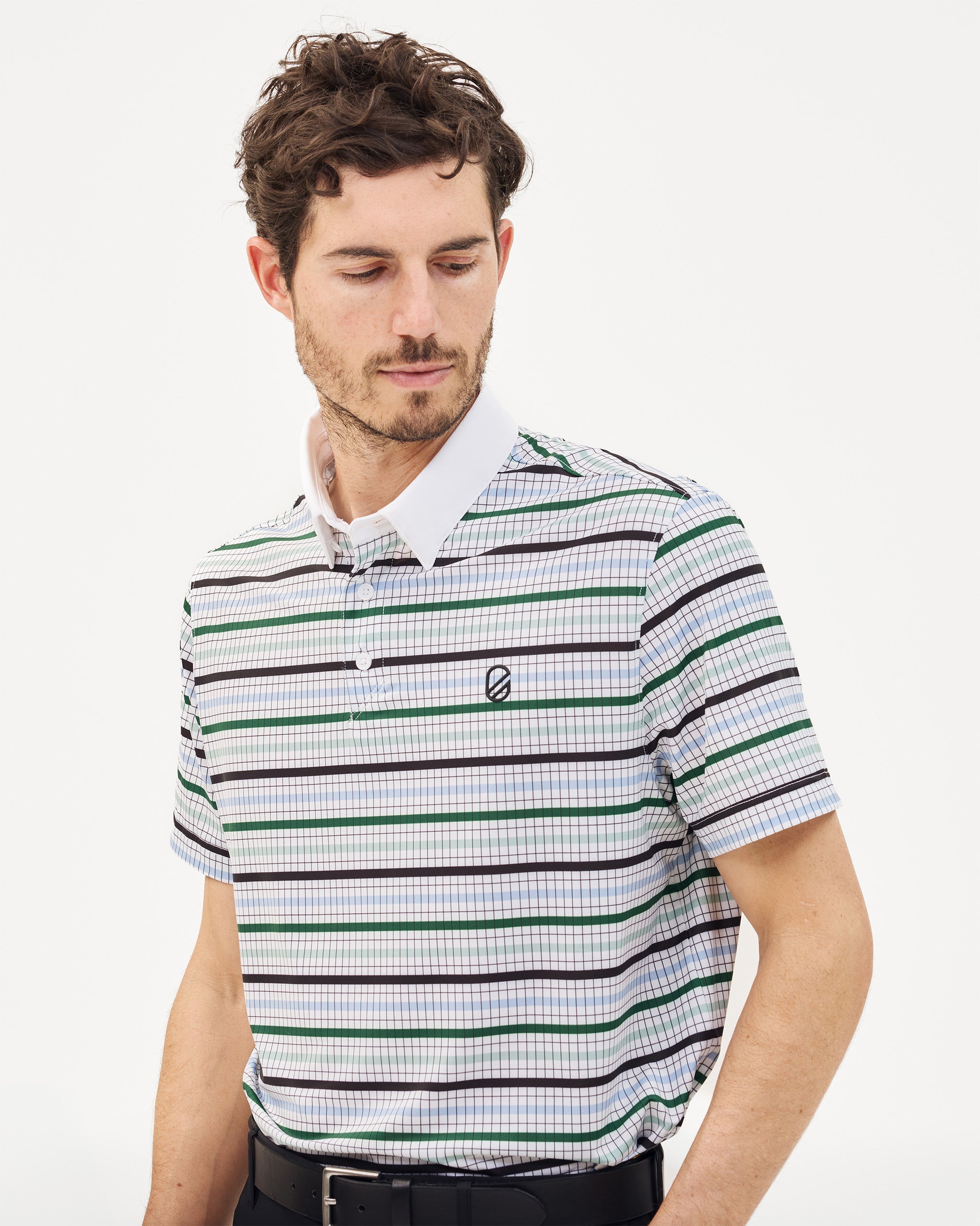 Grid Polo | Bright White