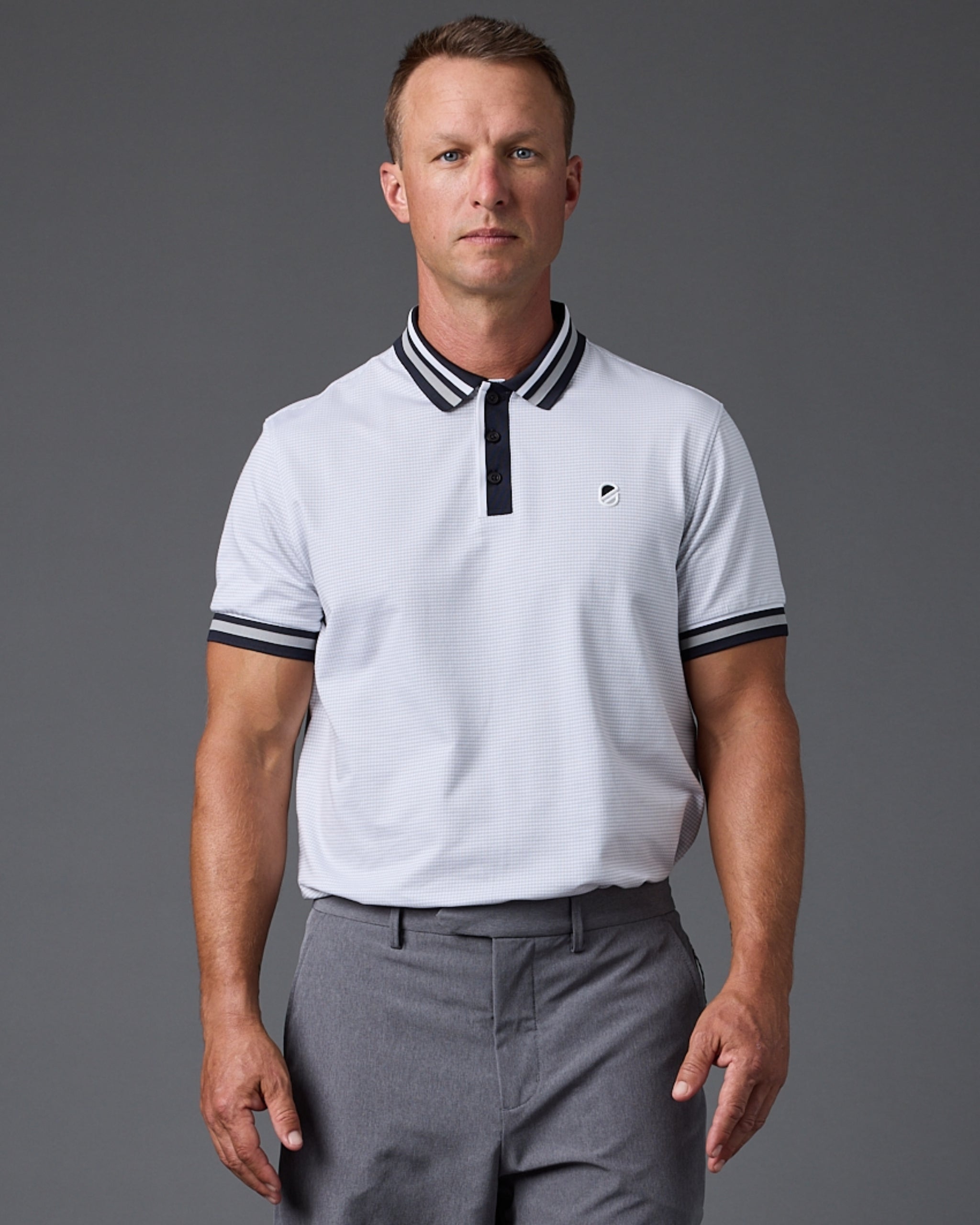 Harlequin Polo | Heather Grey