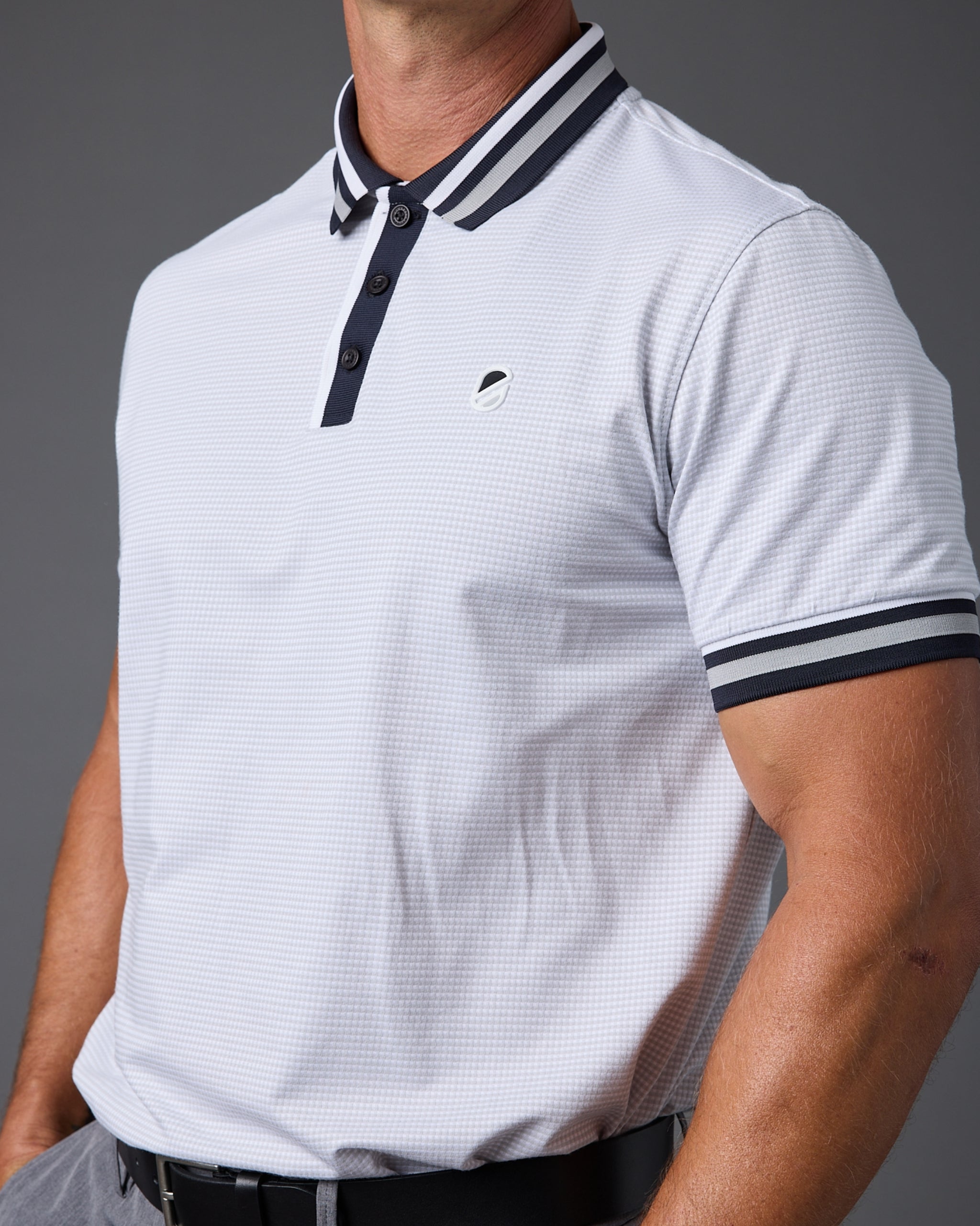 Harlequin Polo | Heather Grey