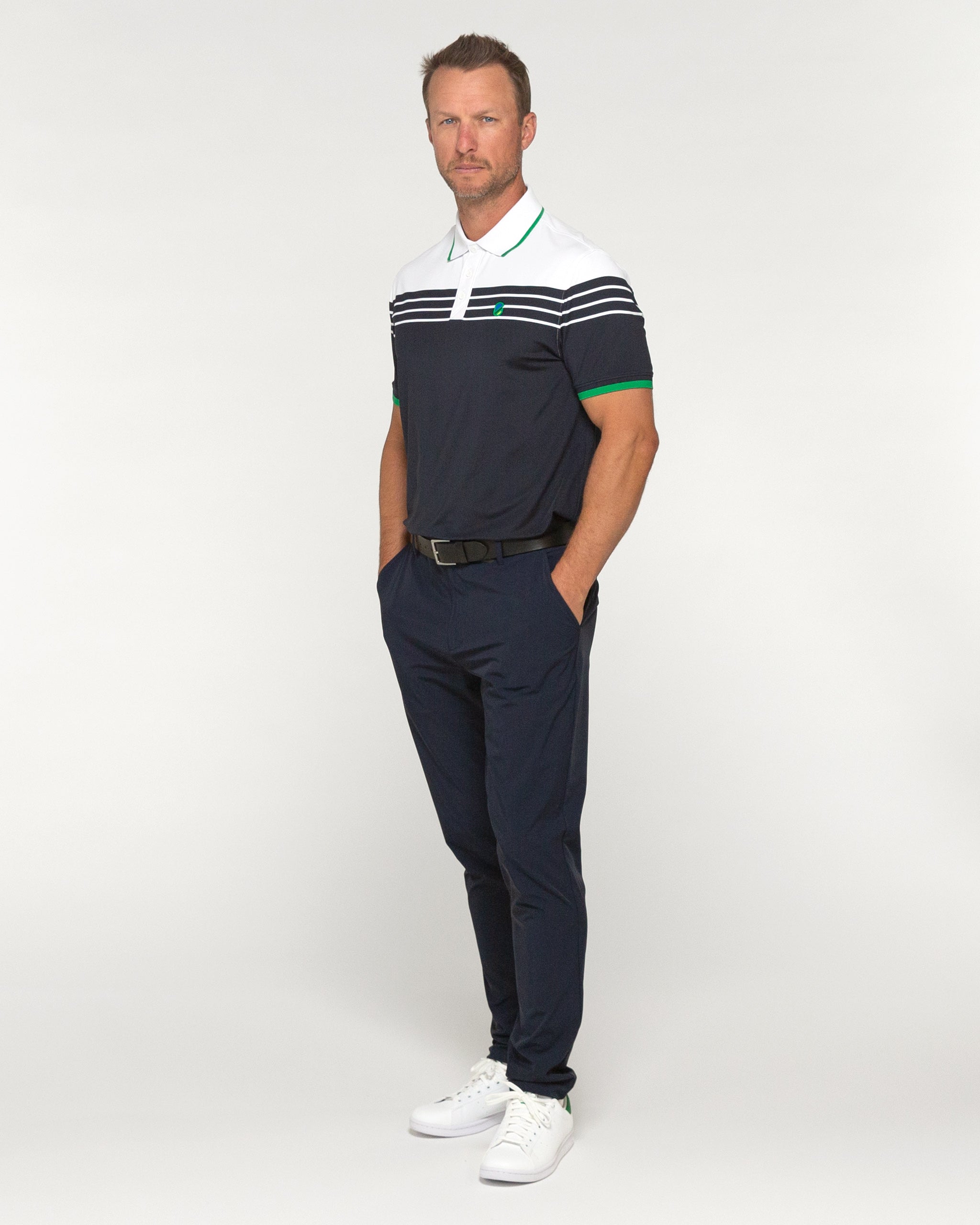 Johnny Polo | Navy and White Stripe