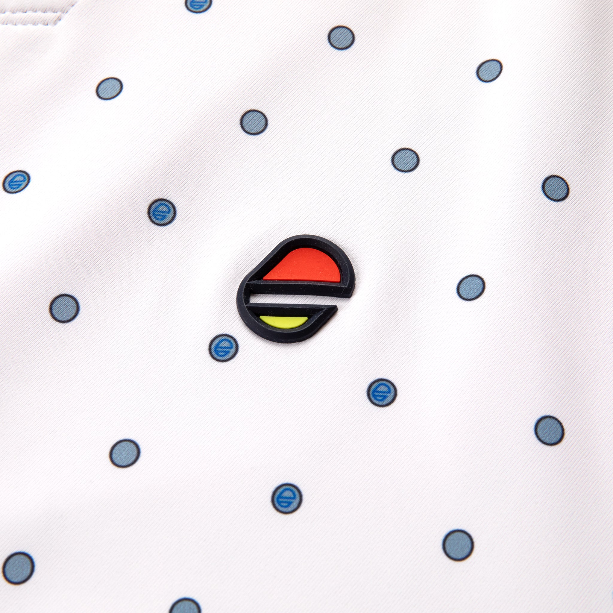 SPOTTED POLO | BRIGHT WHITE DOT