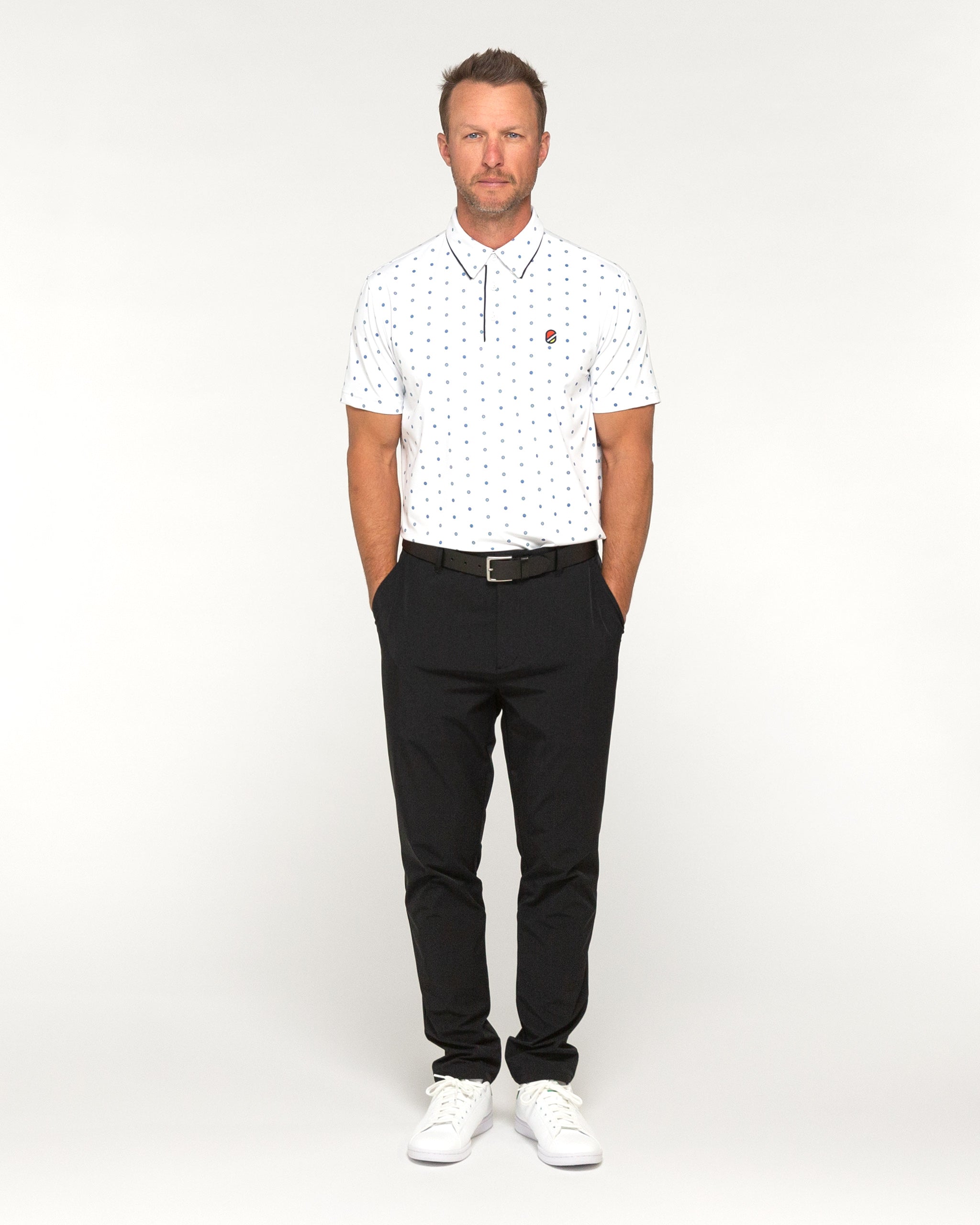 Spotted Polo | Bright White Dot