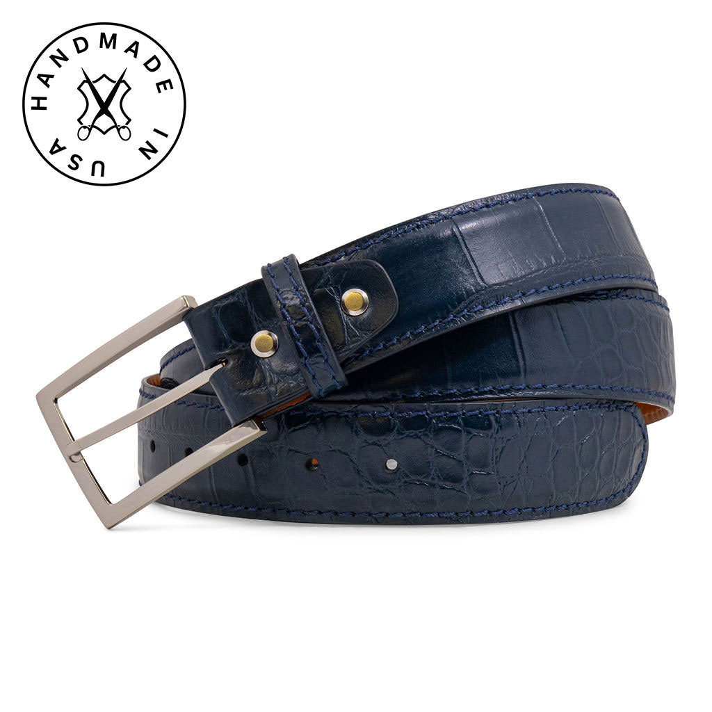 Navy Alligator Belt